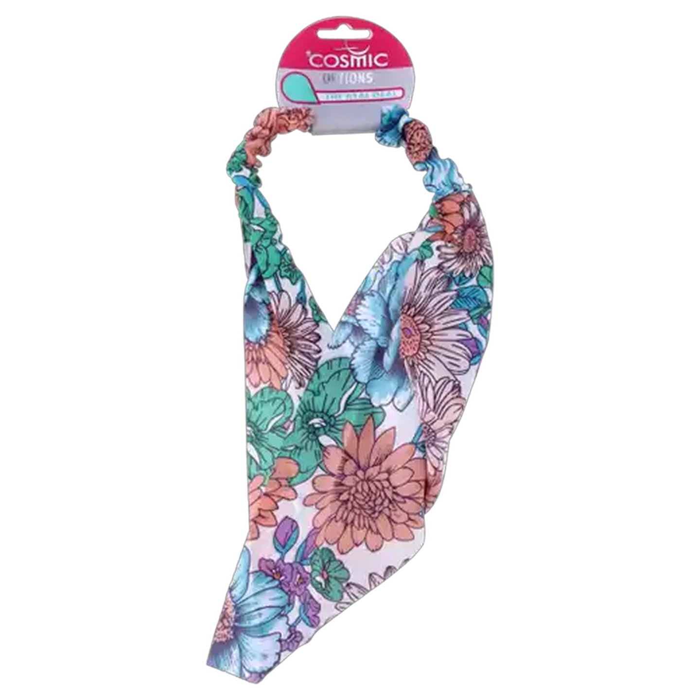 Image of Cosmic Blue Floral Ladies Hairwrap