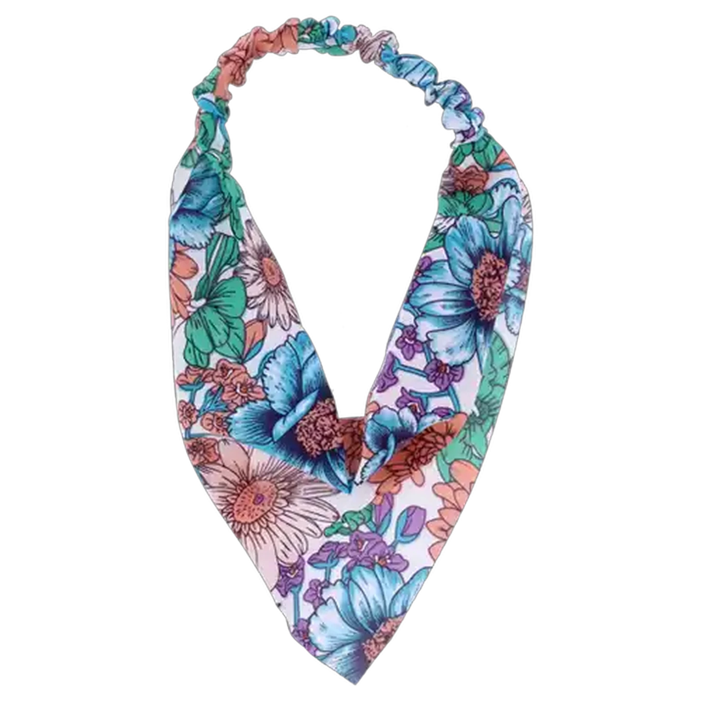 Image of Cosmic Blue Floral Ladies Hairwrap