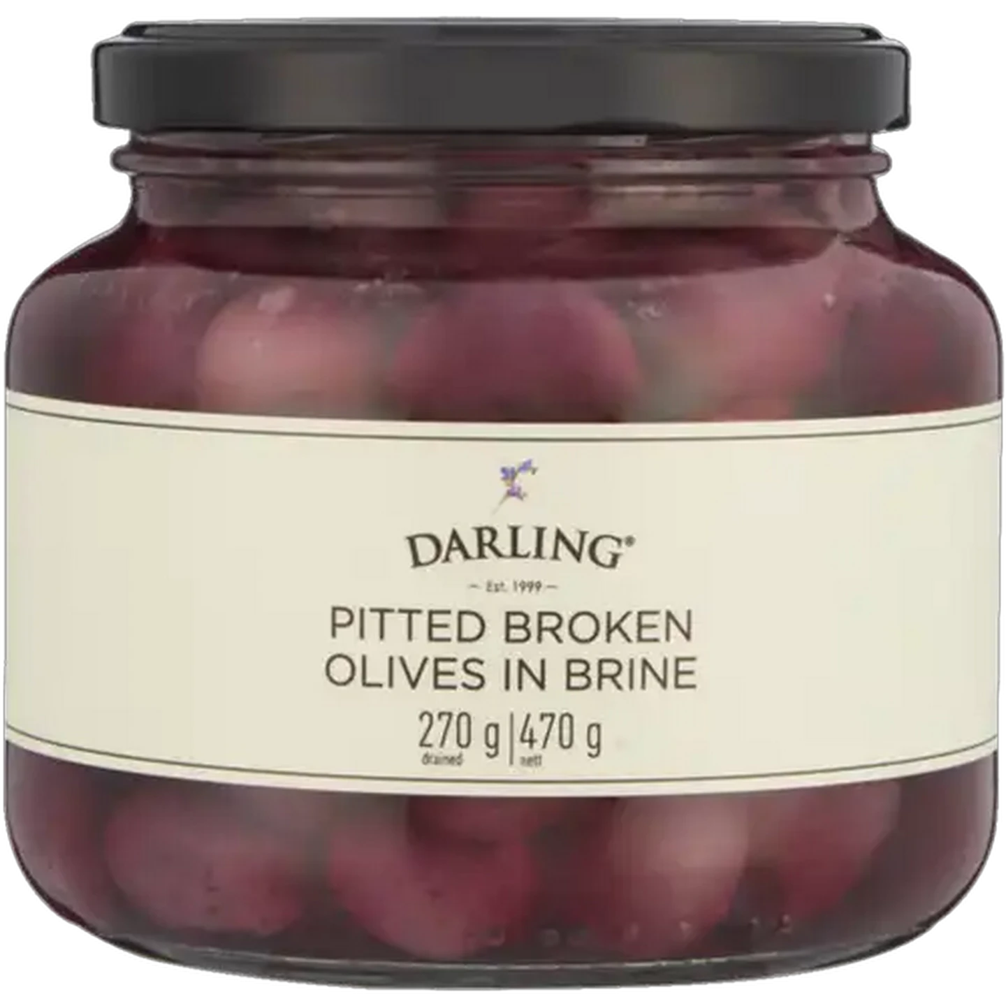 Image of Darling Pitted Broken Olives in Brine 470g
