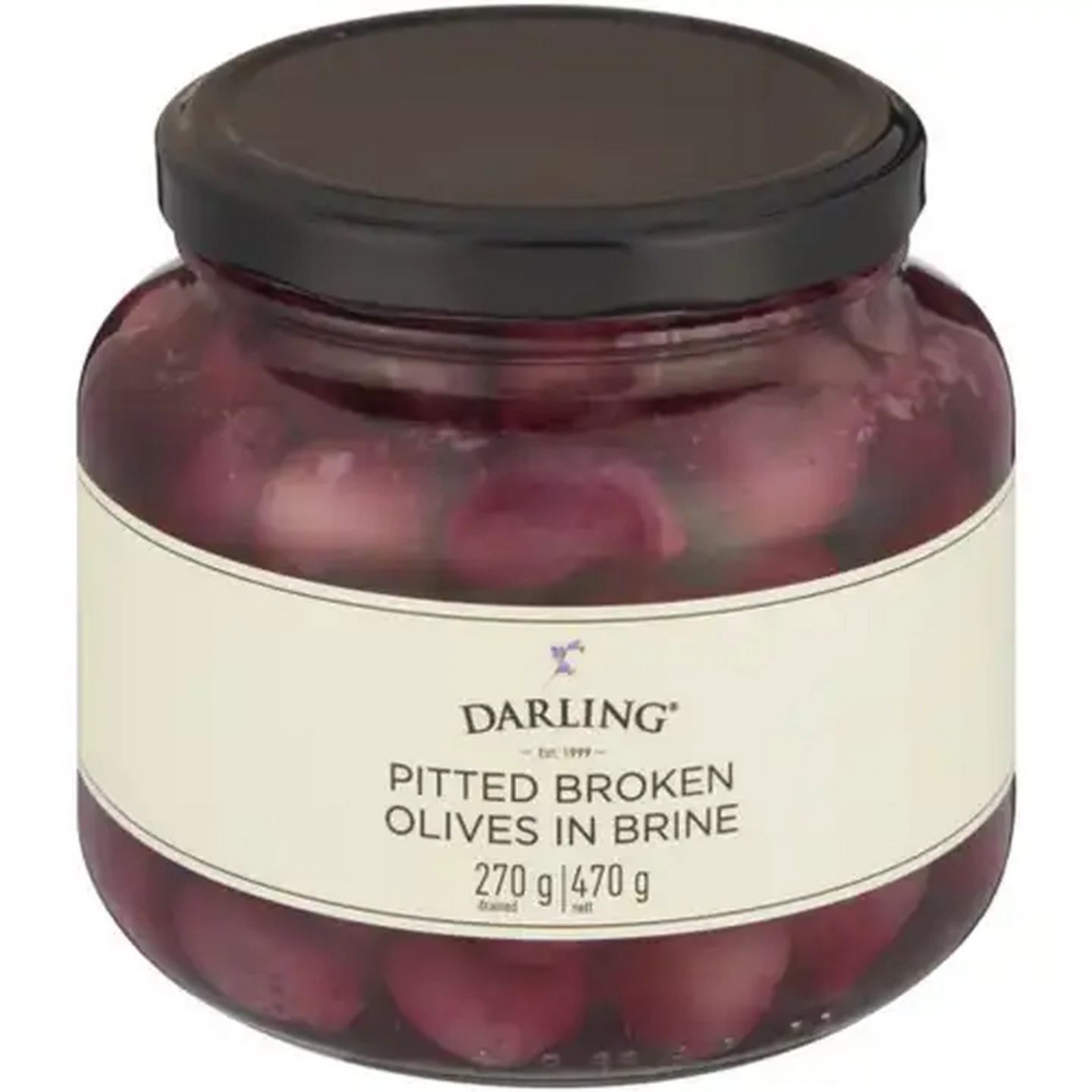 Image of Darling Pitted Broken Olives in Brine 470g
