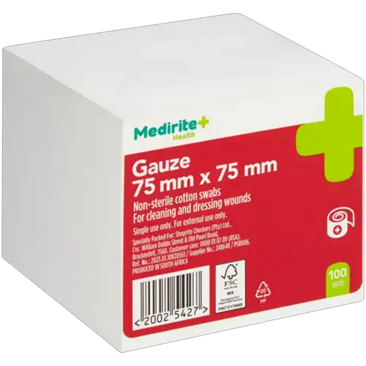 Image of Medirite Non-Sterile Gauze 100 Pack