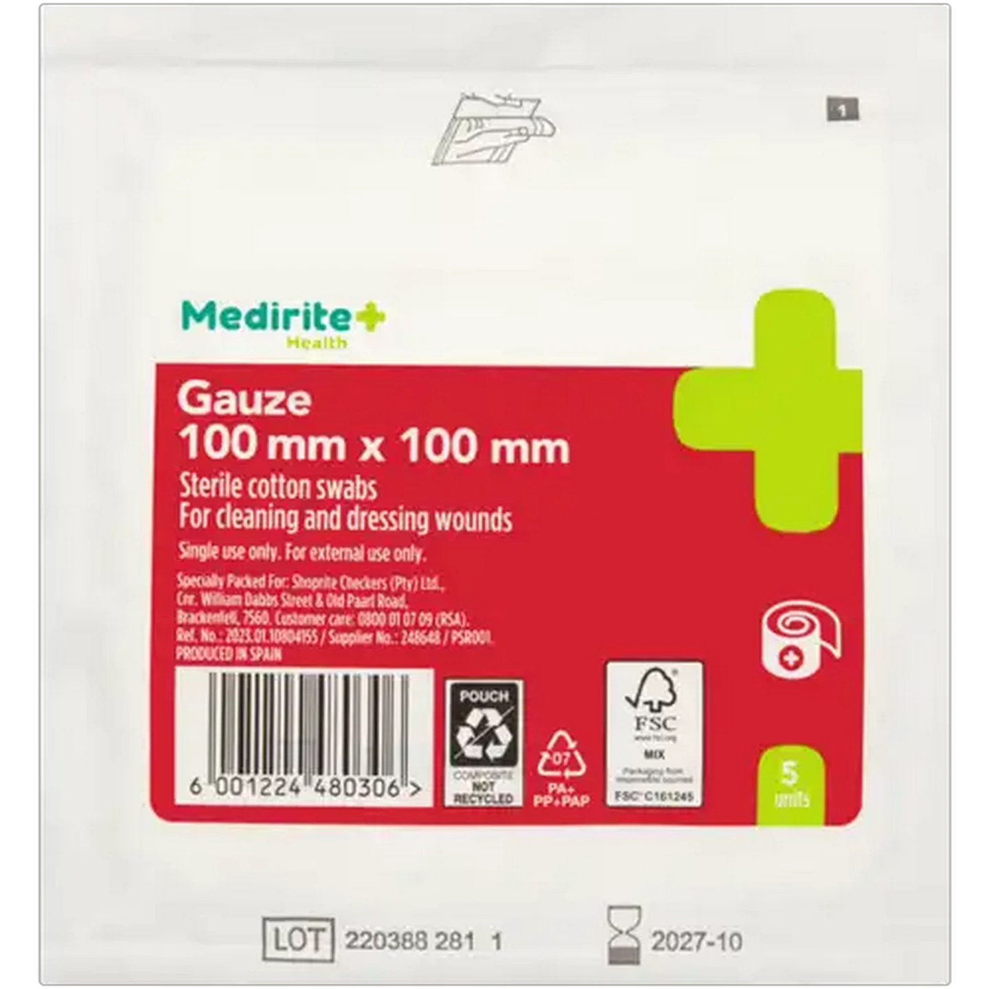Image of Medirite Sterile Gauze 5 Pack