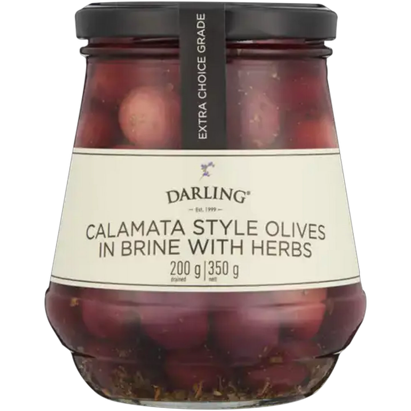 Image of Darling Calamata Style Olives in Brine with Herbs 350g