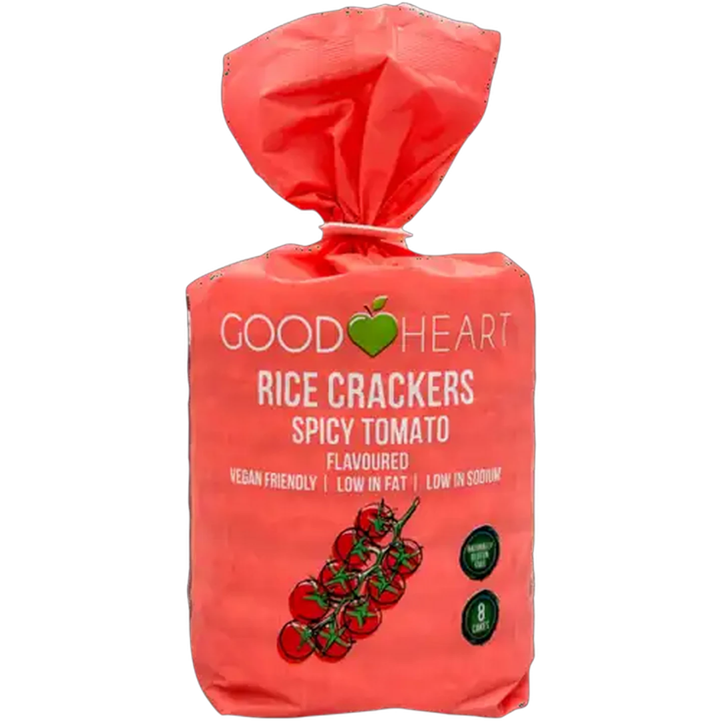 Image of Good Heart Spicy Tomato Flavoured Rice Crackers 8 Pack