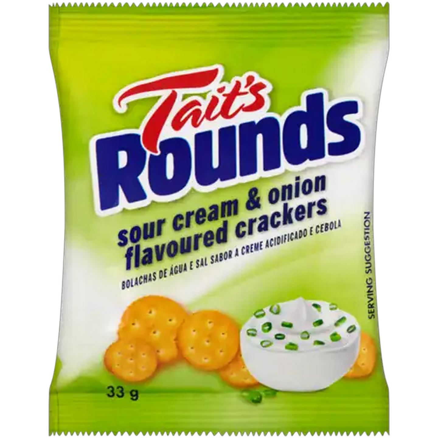 Image of Tait's Sour Cream & Onion Flavoured Rounds Crackers 33g
