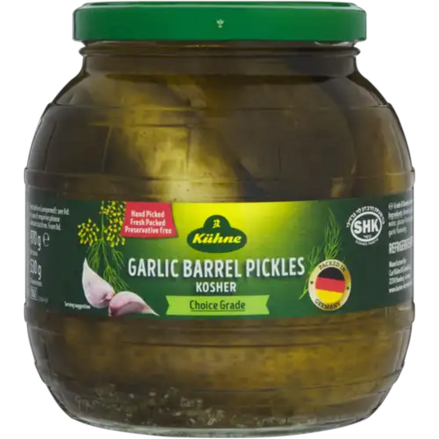 Image of Kühne Garlic Barrel Pickles 970g