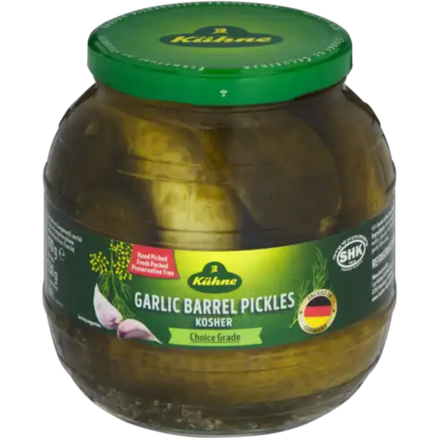 Image of Kühne Garlic Barrel Pickles 970g