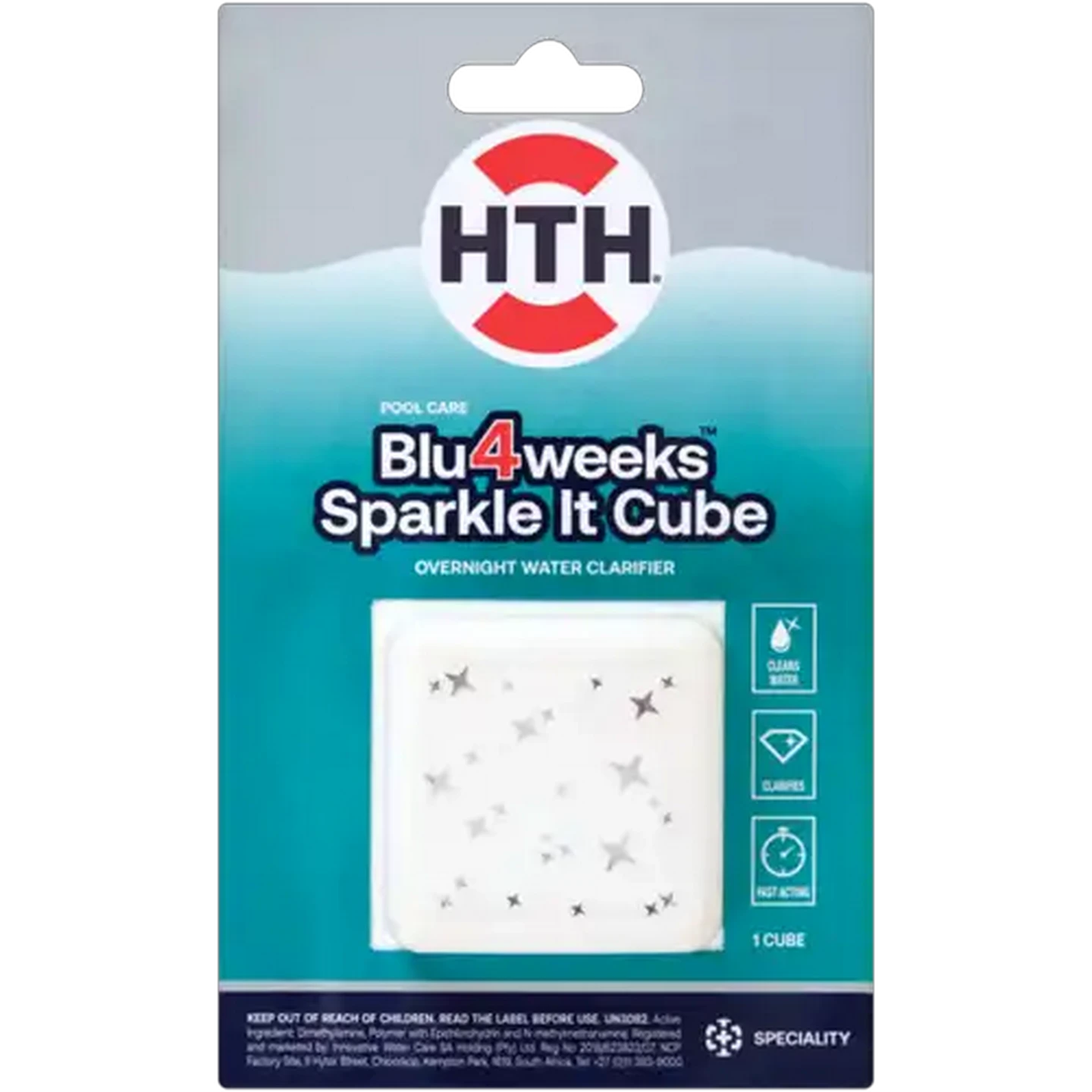 Image of HTH Blu4 Weeks Sparkle It Cube Overnight Water Clarifier