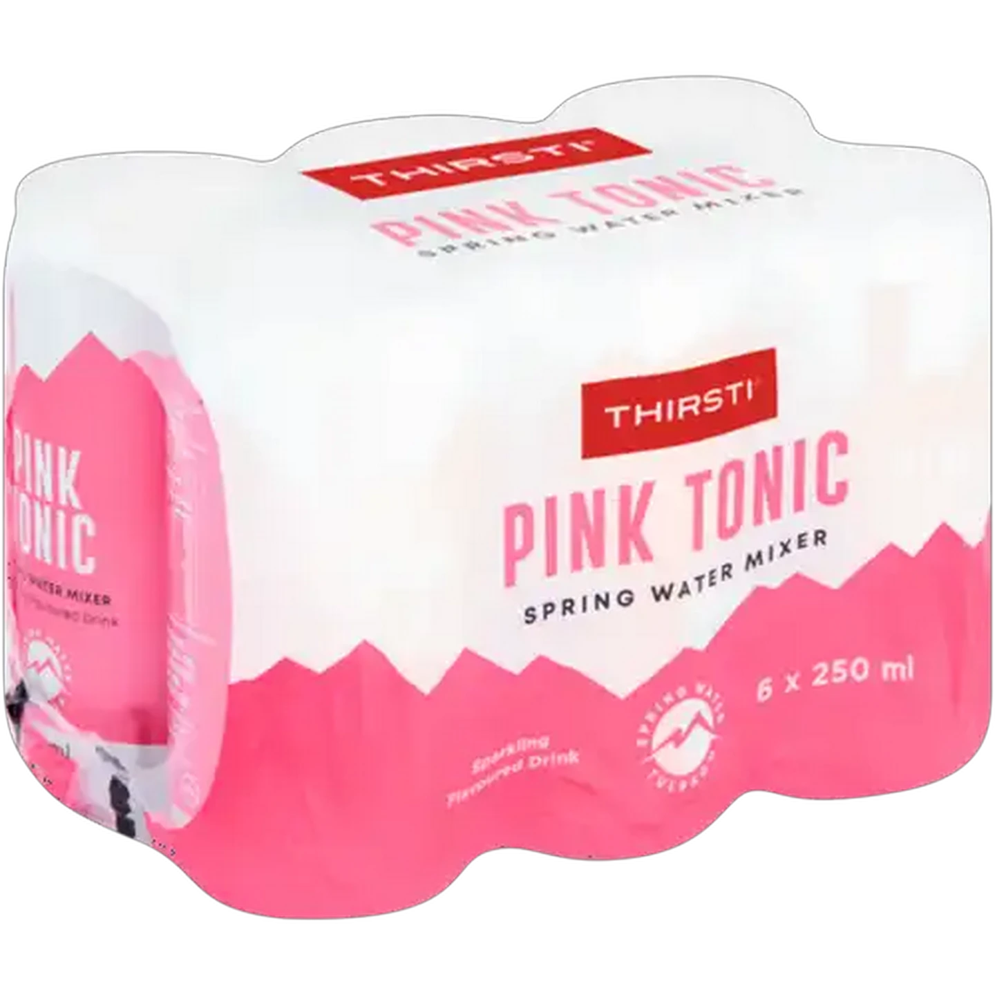 Image of Thirsti Pink Tonic Flavoured Sparkling Spring Water Mixer 6 x 250ml
