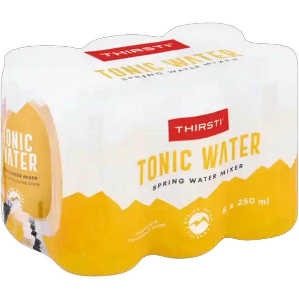 Thirsti Tonic Water Flavoured Sparkling Spring Water Mixer 6 x 250ml