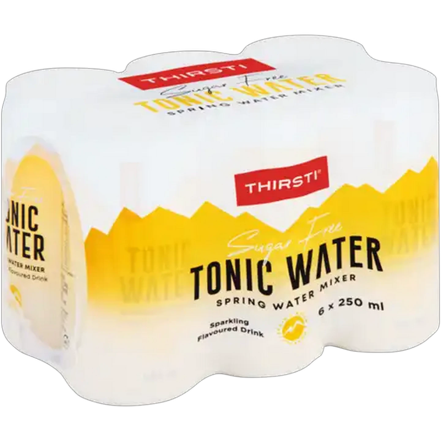 Image of Thirsti Tonic Water Flavoured Sugar Free Sparkling Spring Water Mixer 6 x 250ml