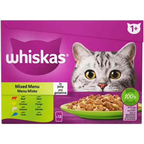 Whiskas Fish & Meat Flavoured Cat Food 12 x 85g