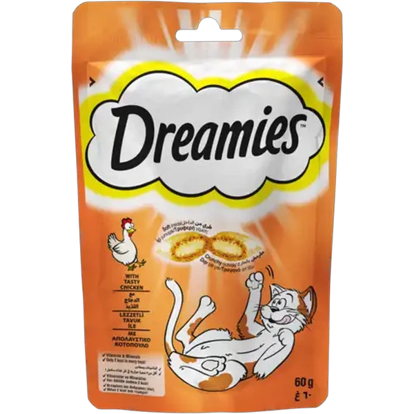 Dreamies Dry Cat Treats with Tasty Chicken 60g