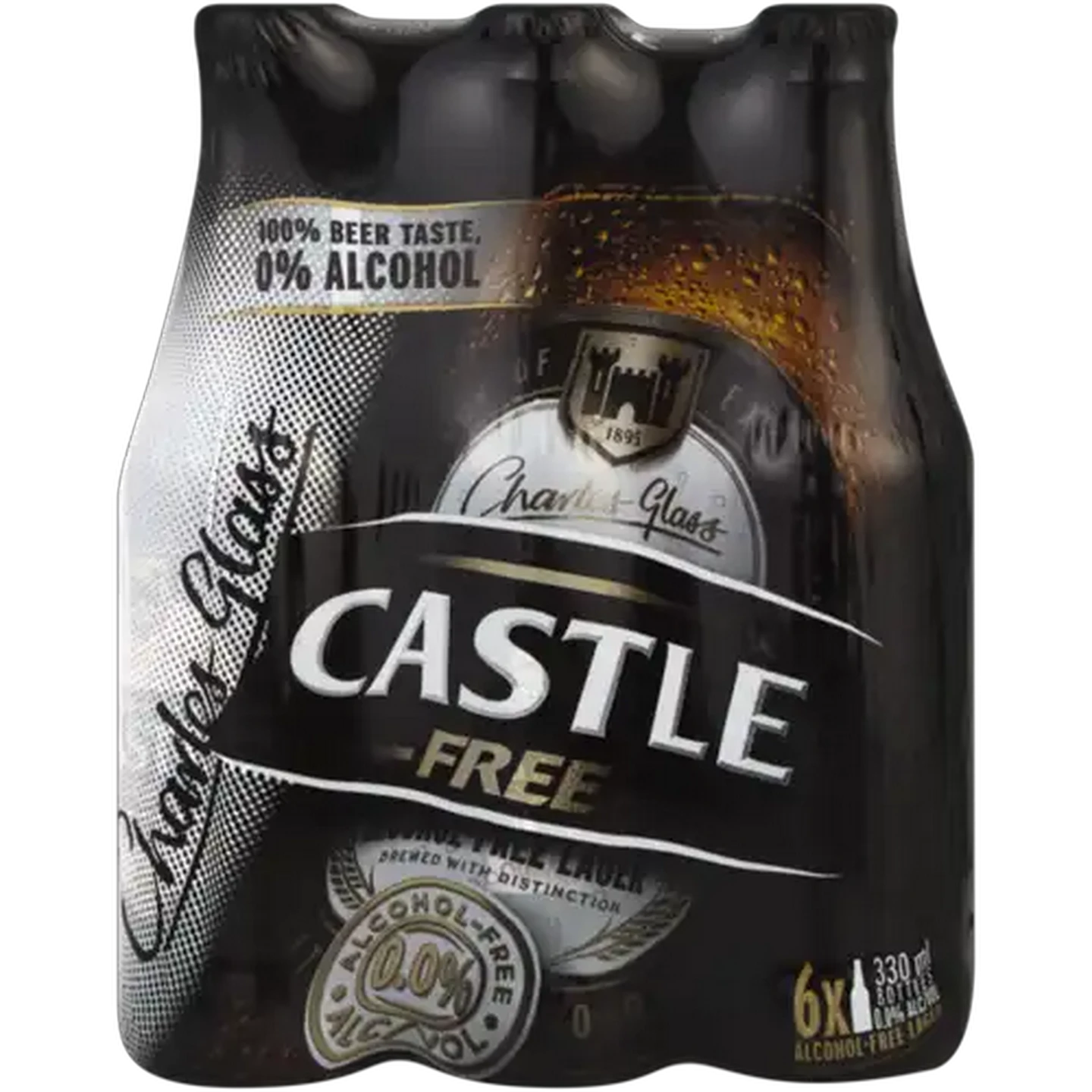 Image of Castle Free Alcohol-Free Lager Beer Bottles 6 x 330ml
