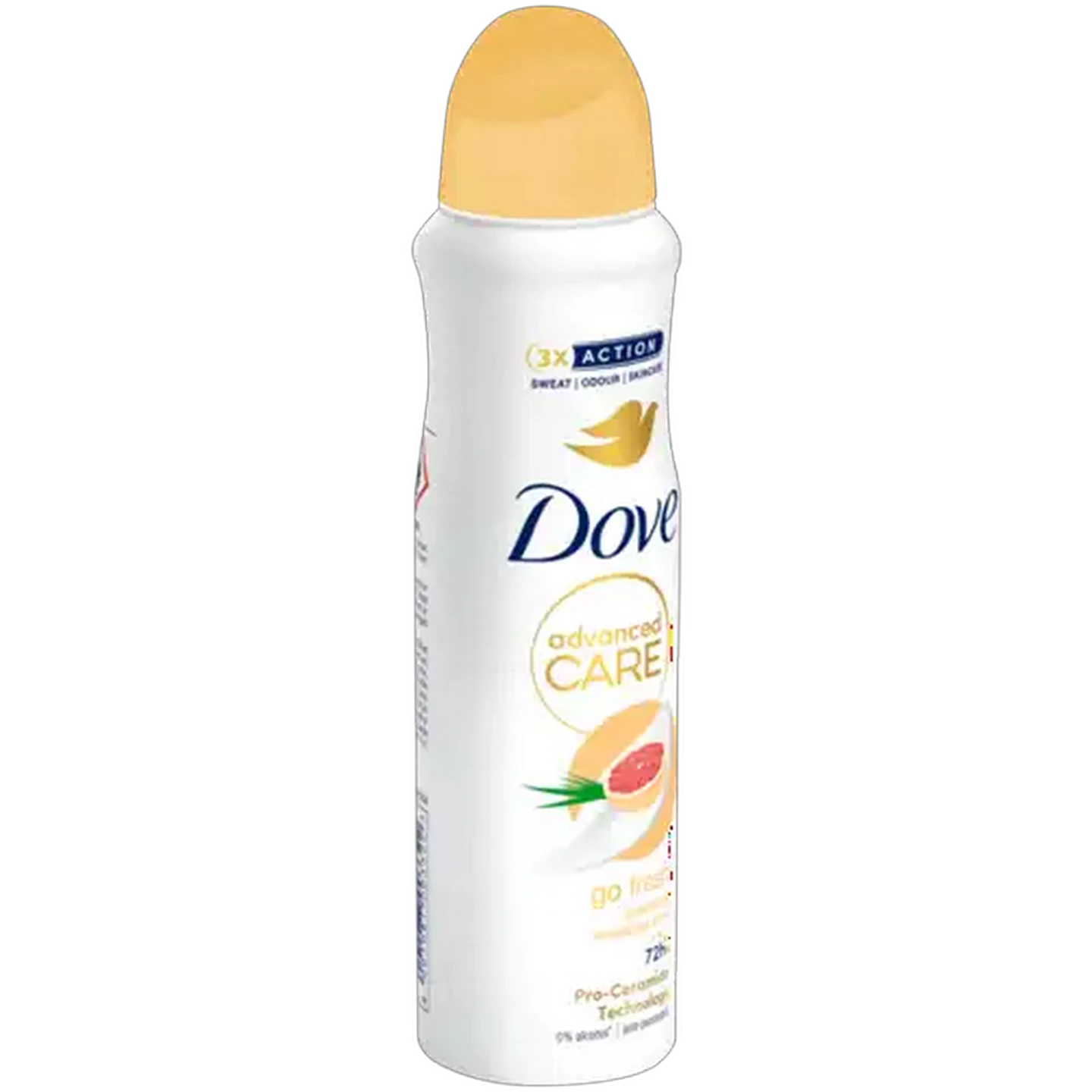 Image of Dove Advanced Care Go Fresh Alcohol Free Grapefruit & Lemongrass 0% Alcohol Anti-Perspirant Body Spray 150ml