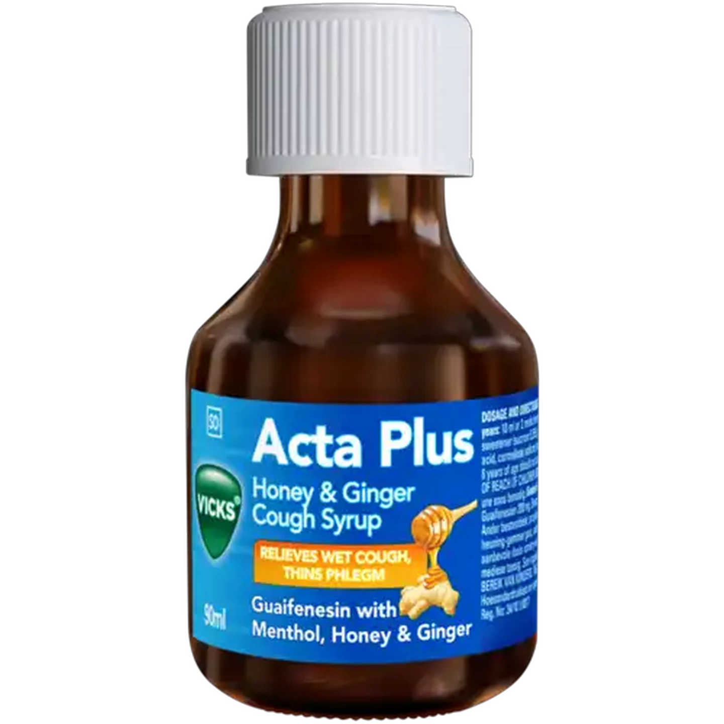 Image of Vicks Acta Plus Honey & Ginger Cough Syrup 90ml
