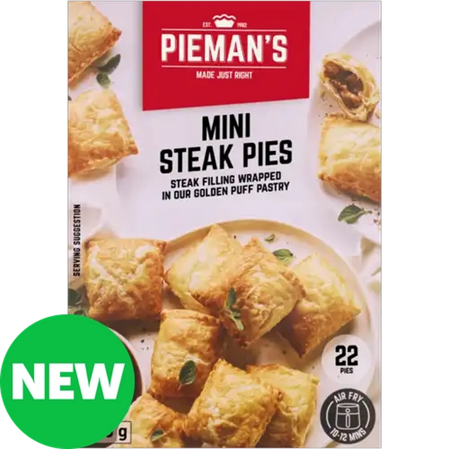 Image of PIEMAN’S Frozen Mini Steak Pies 22 x 40g
