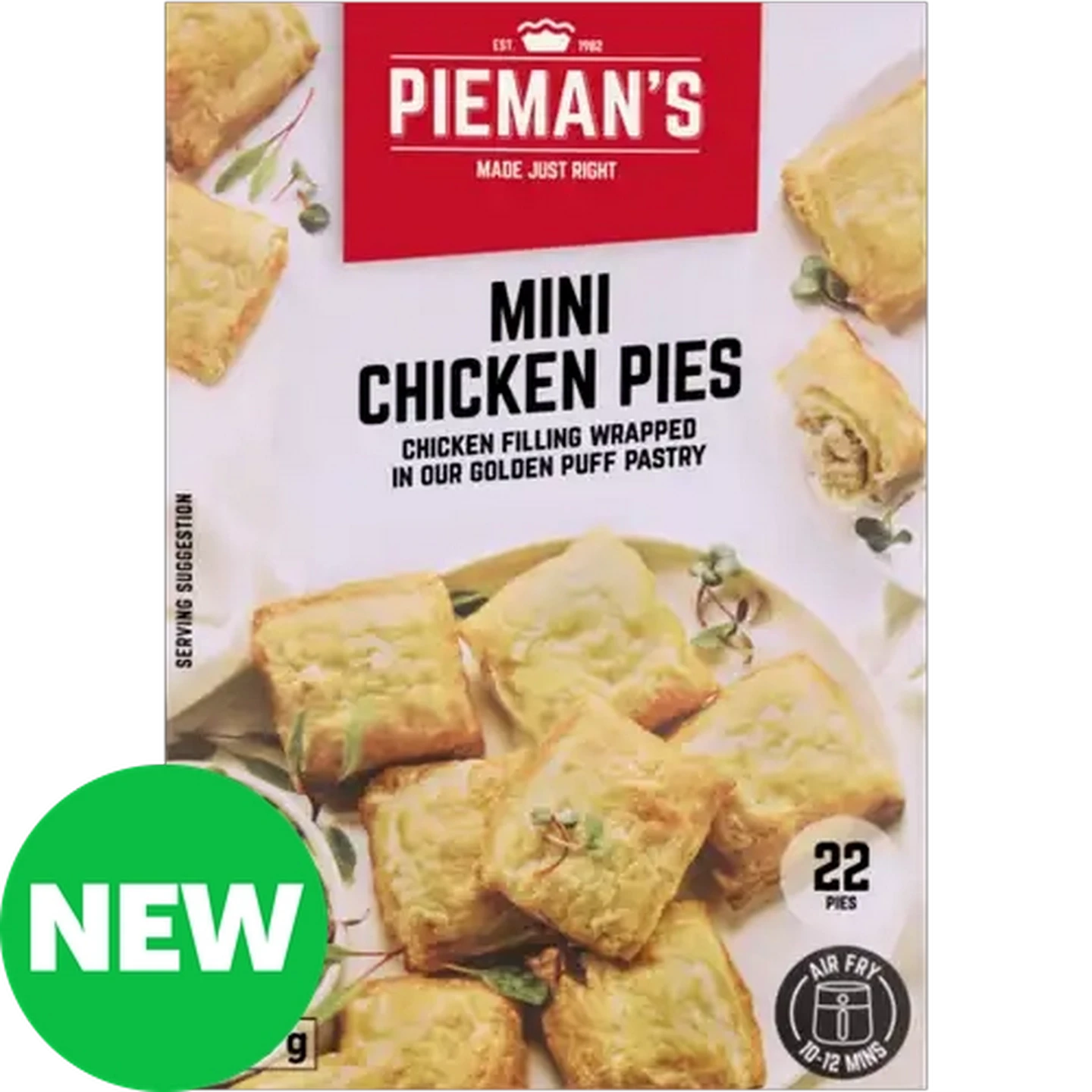 Image of PIEMAN’S Frozen Mini Chicken Pies 22 x 40g