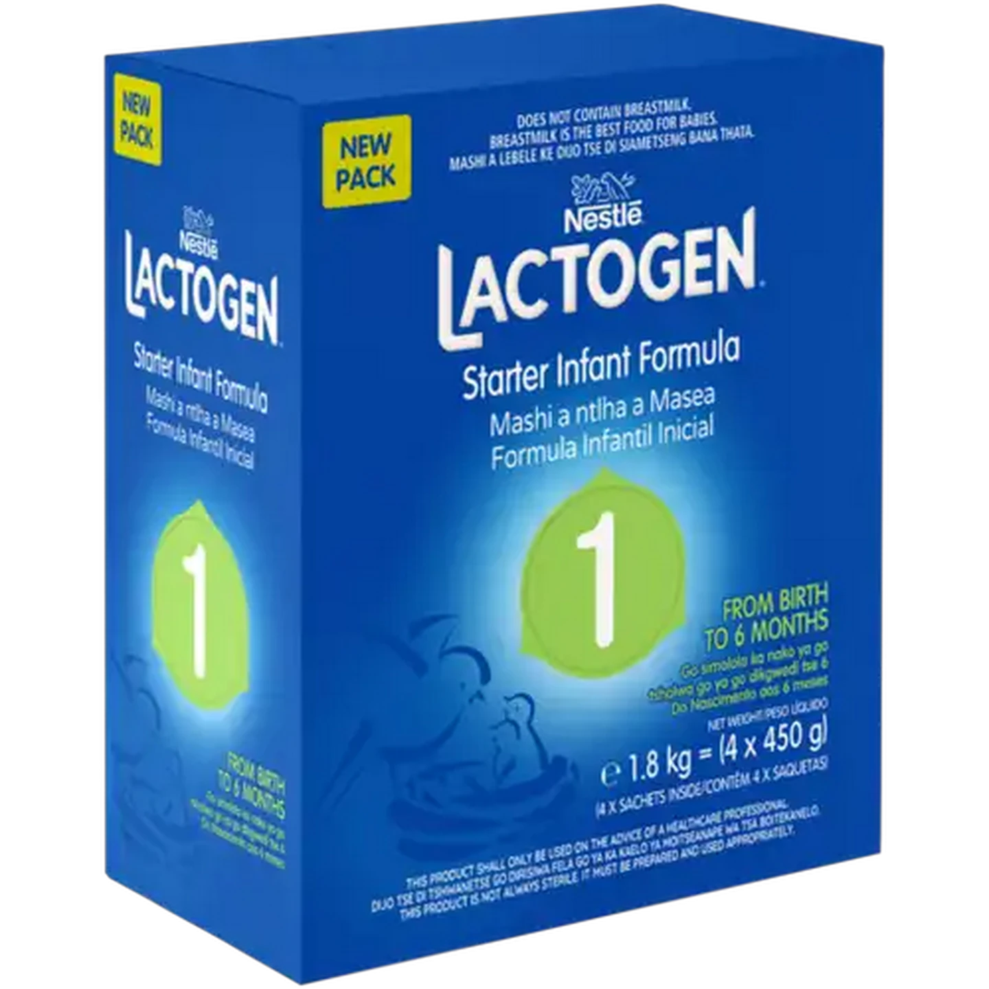 Image of Nestlé Lactogen Stage 1 Starter Infant Formula 4 x 450g