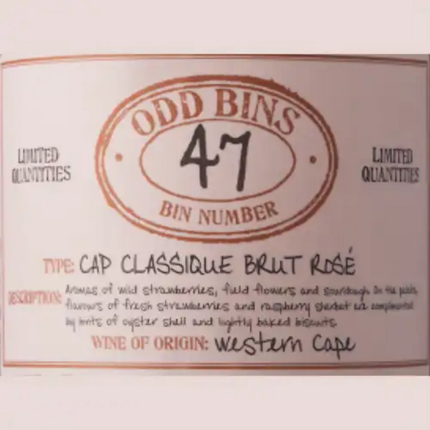 Image of Odd Bins 47 Cap Classique Brut Rosé Sparkling Wine 750ml