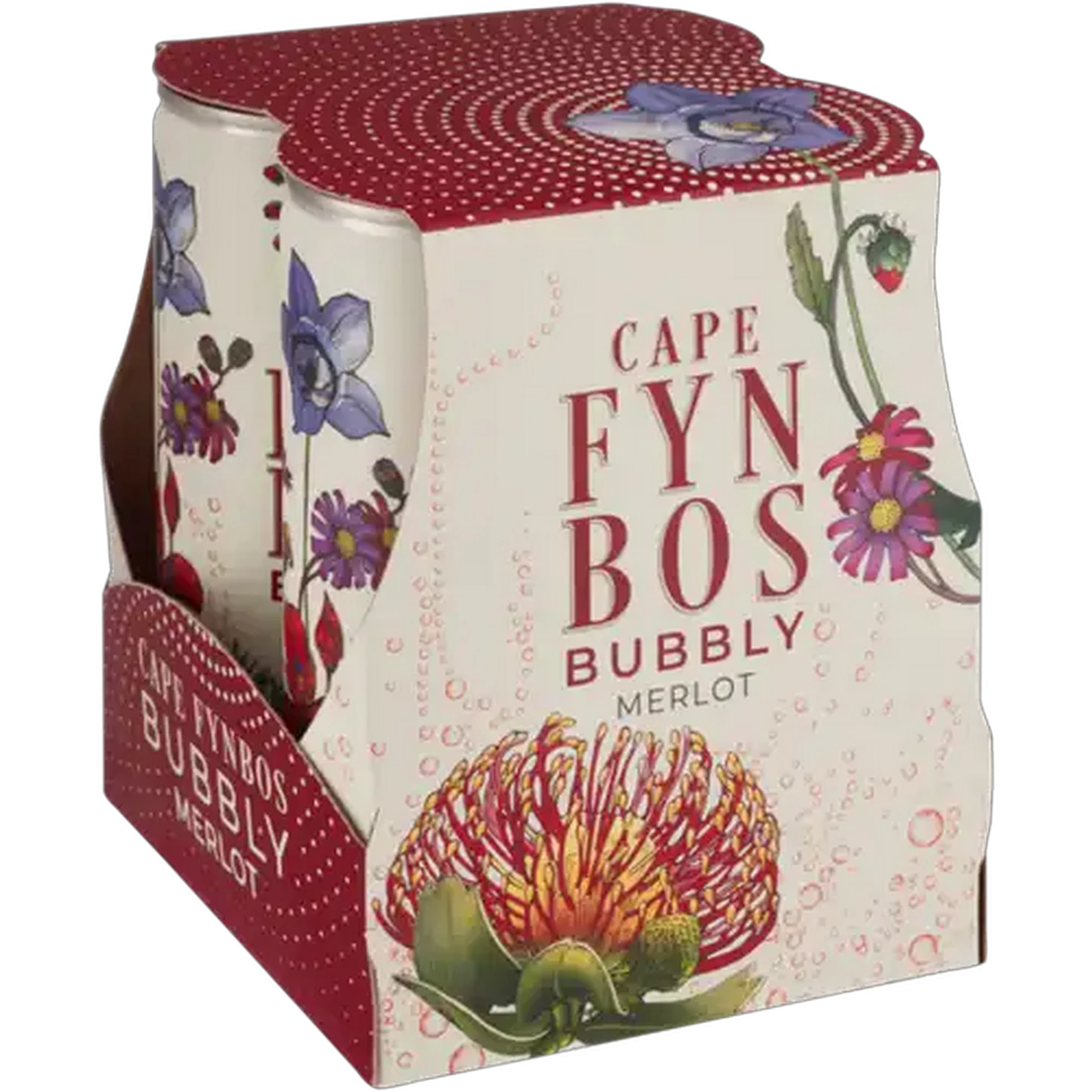 Image of Cape Fynbos Bubbly Merlot Cans 4 x 250ml
