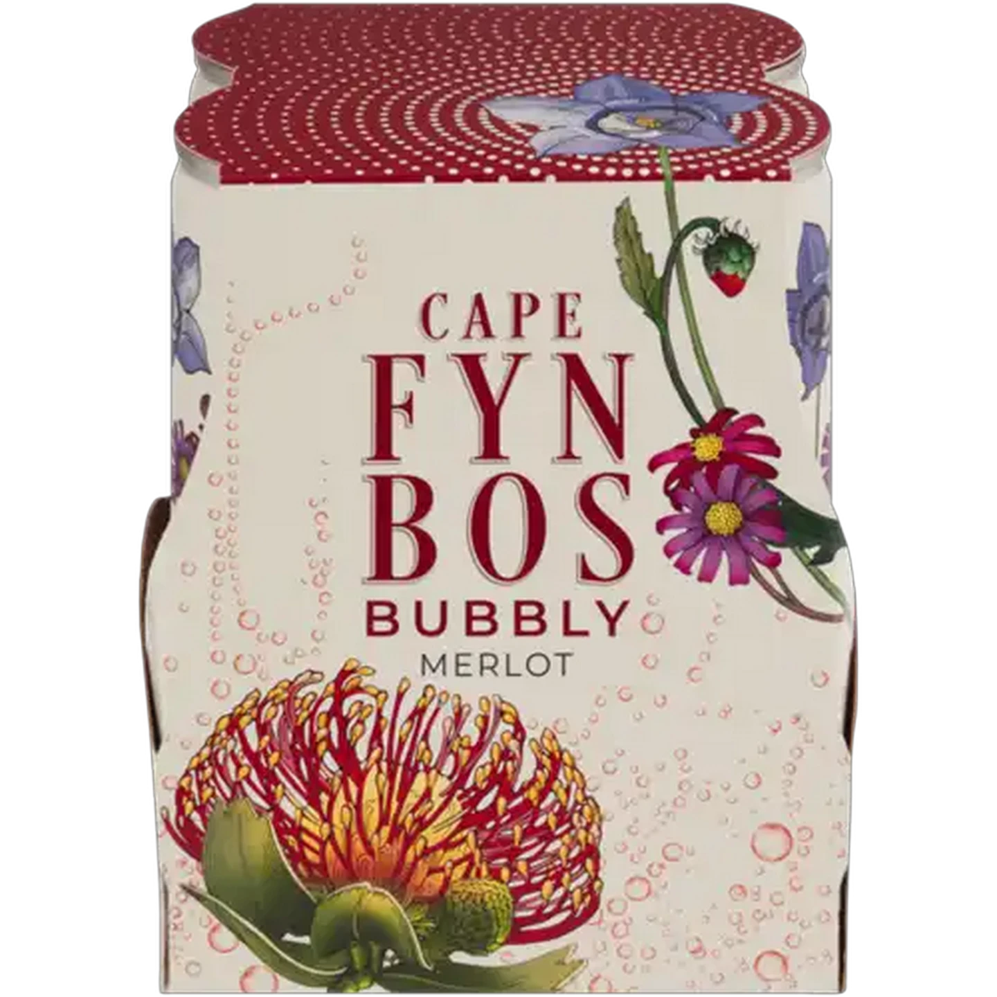 Image of Cape Fynbos Bubbly Merlot Cans 4 x 250ml