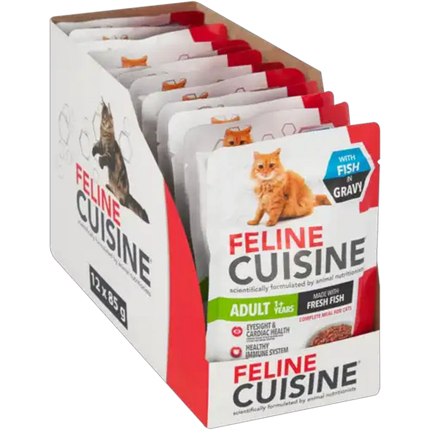 Image of Feline Cuisine Fish Adult Wet Cat Food In Gravy 12 x 85g