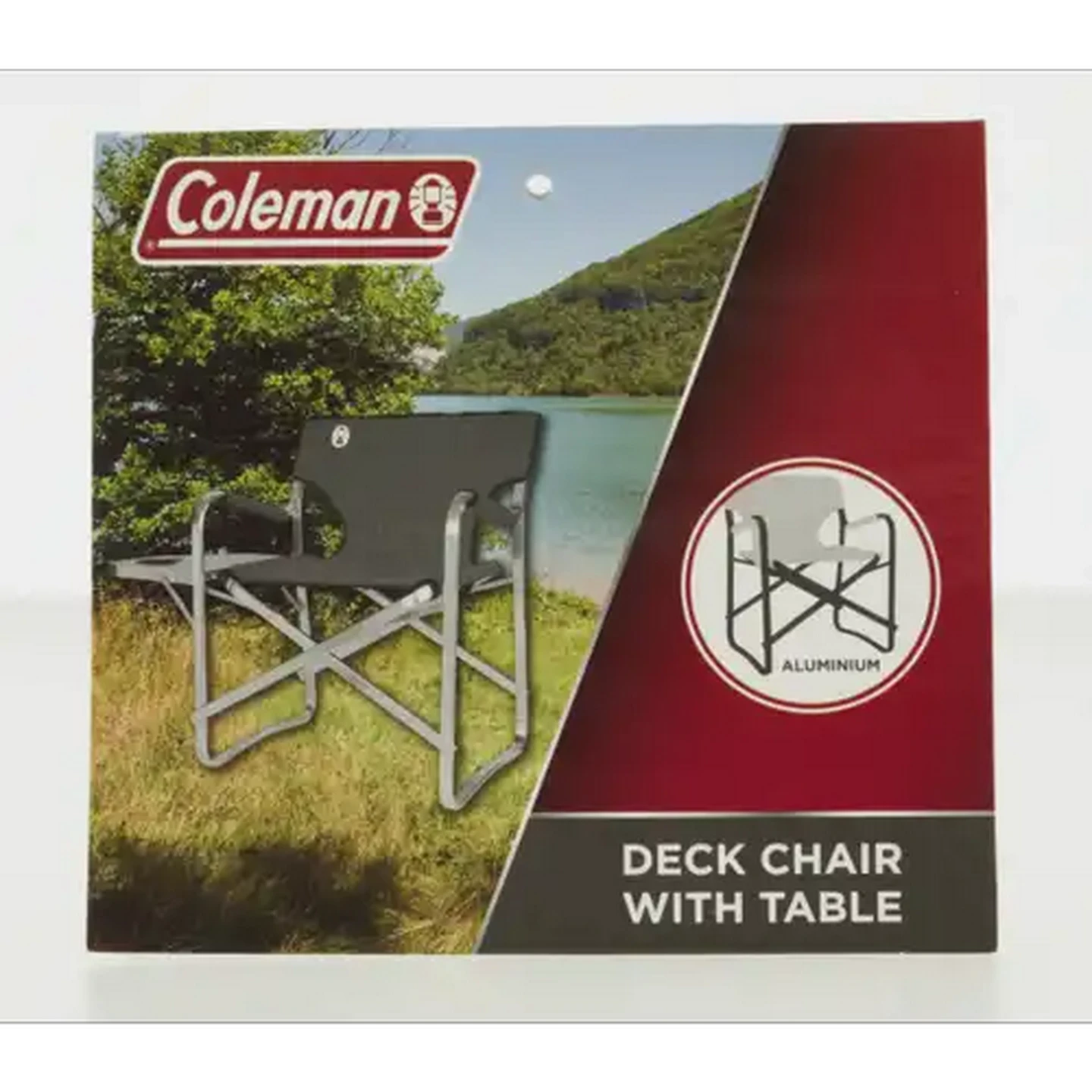 Image of Coleman Grey Deck Chair with Table