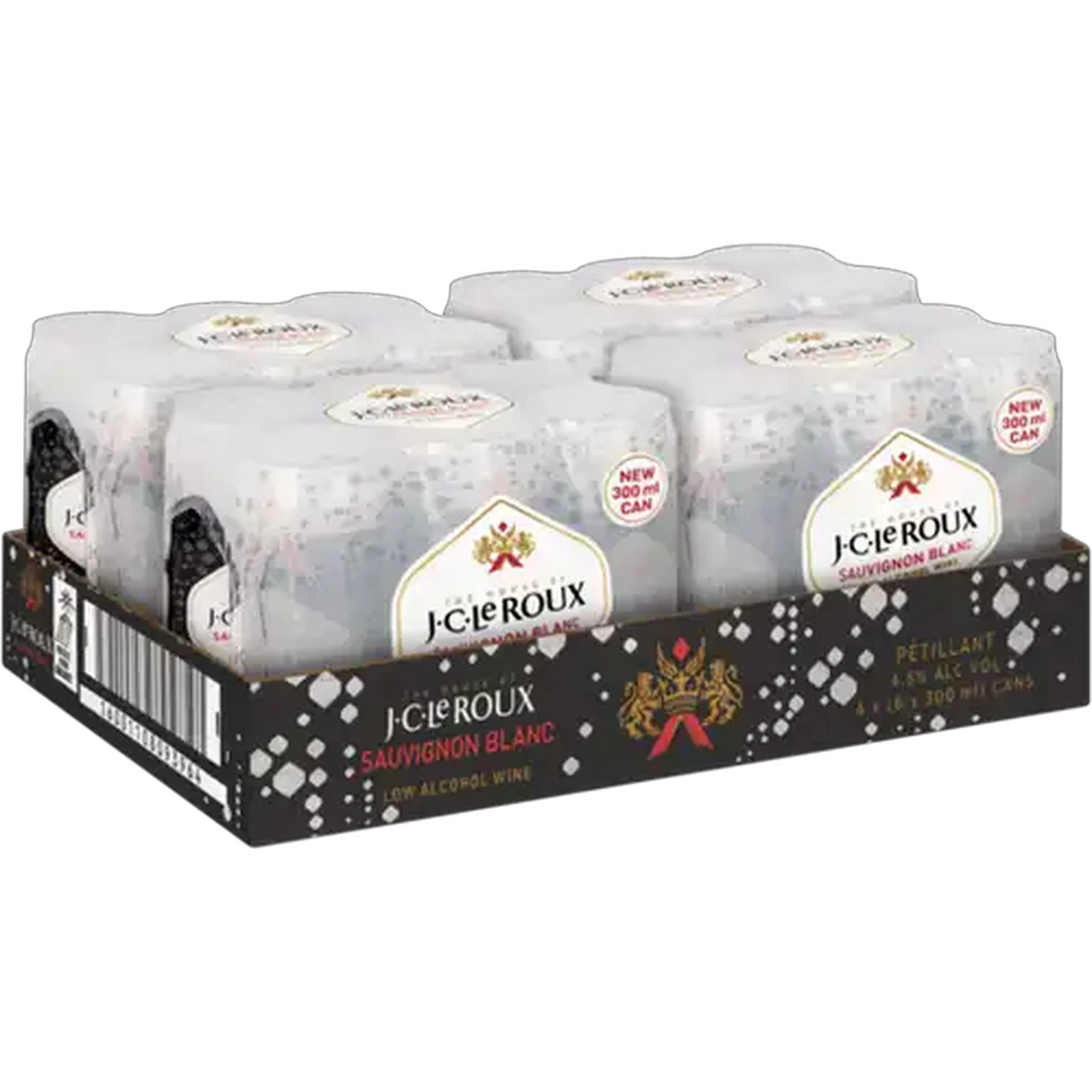 Image of J.C. Le Roux Sauvignon Blanc Low Alcohol Pétillant Sparkling Wine Cans 24 x 300ml