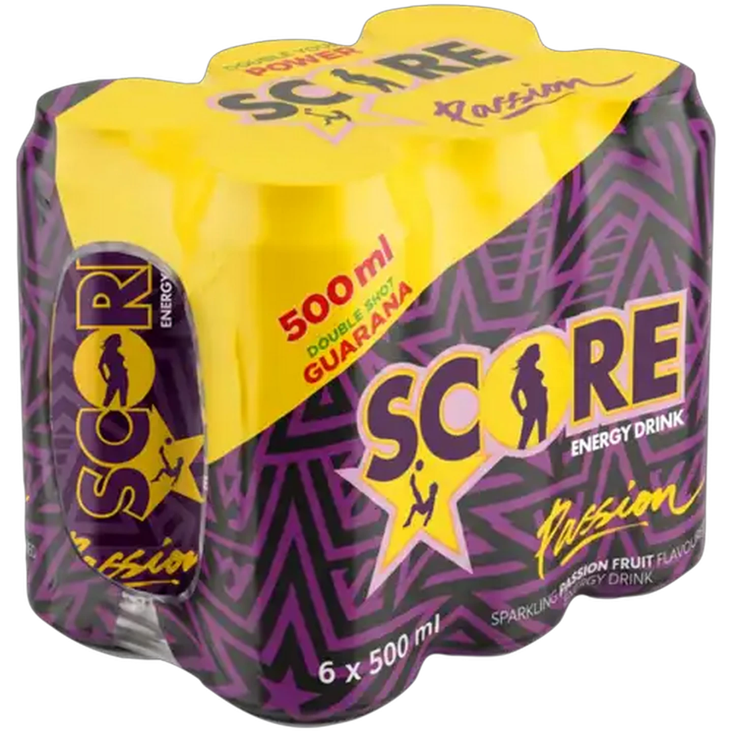 Image of Score Passion Fruit Flavoured Energy Drink 6 x 500ml