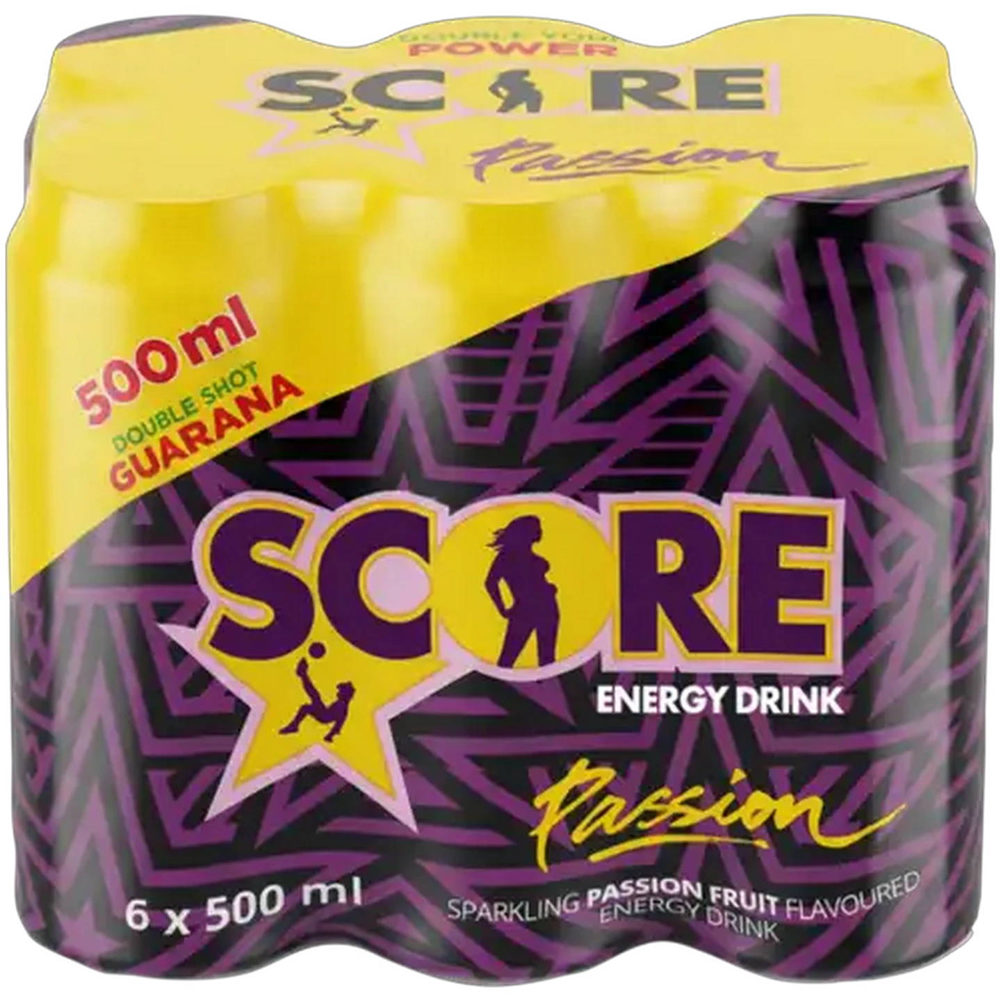 Image of Score Passion Fruit Flavoured Energy Drink 6 x 500ml