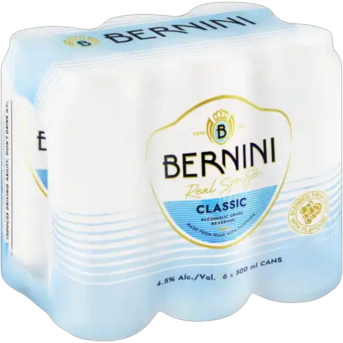 Image of Bernini Classic Alcoholic Grape Beverage Cans 6 x 500ml