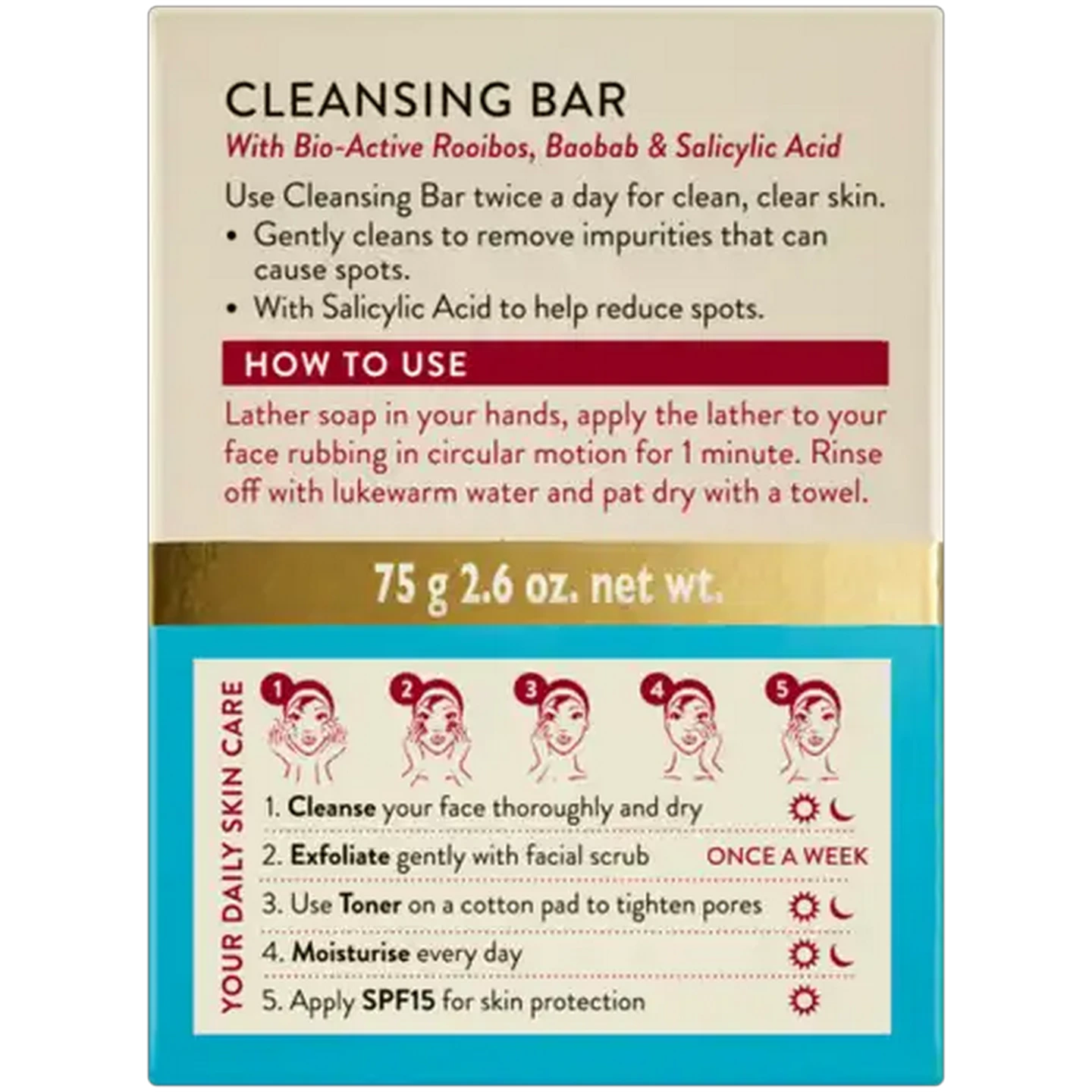 Image of African Extracts Rooibos Purifying Cleansing Bar 75g