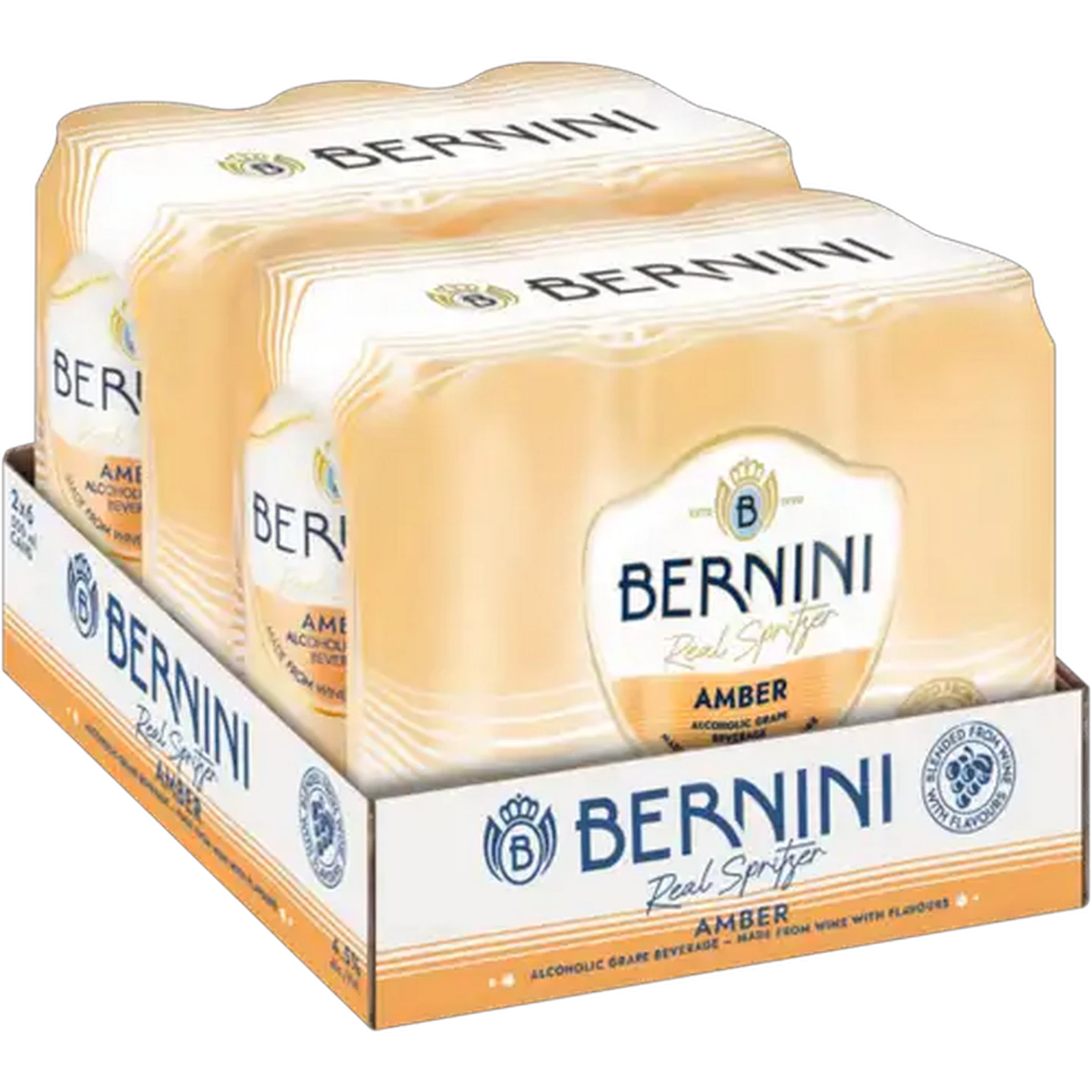 Image of Bernini Amber Alcoholic Grape Beverage Cans 12 x 500ml