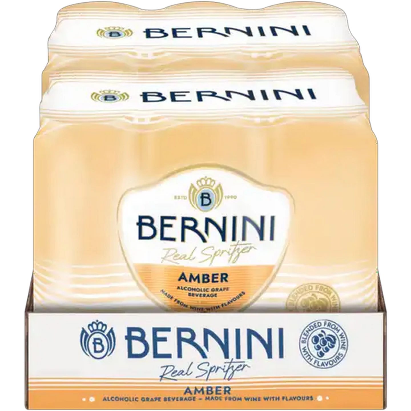 Image of Bernini Amber Alcoholic Grape Beverage Cans 12 x 500ml
