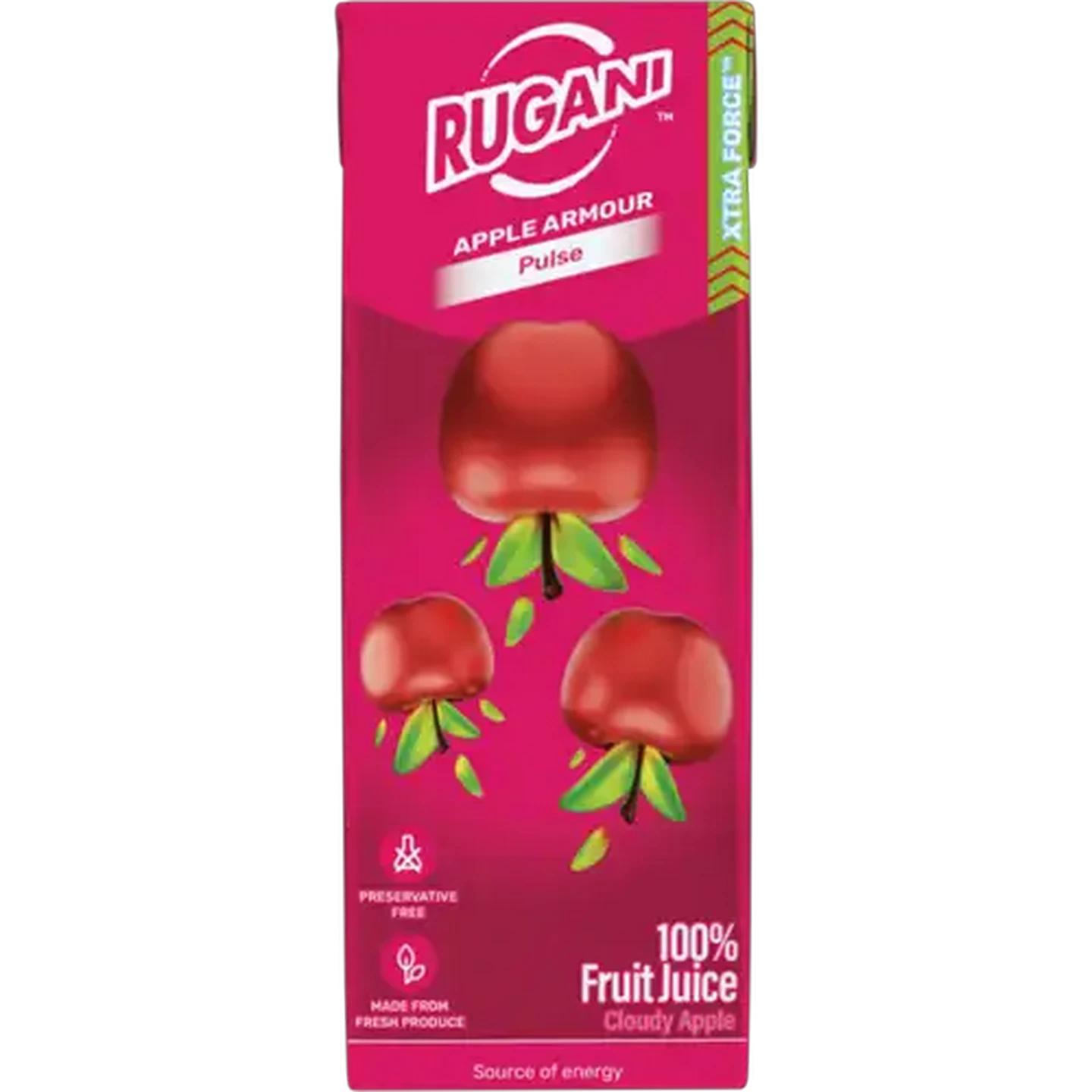 Image of Rugani Xtra Force 100% Apple Armour Fruit Juice 330ml
