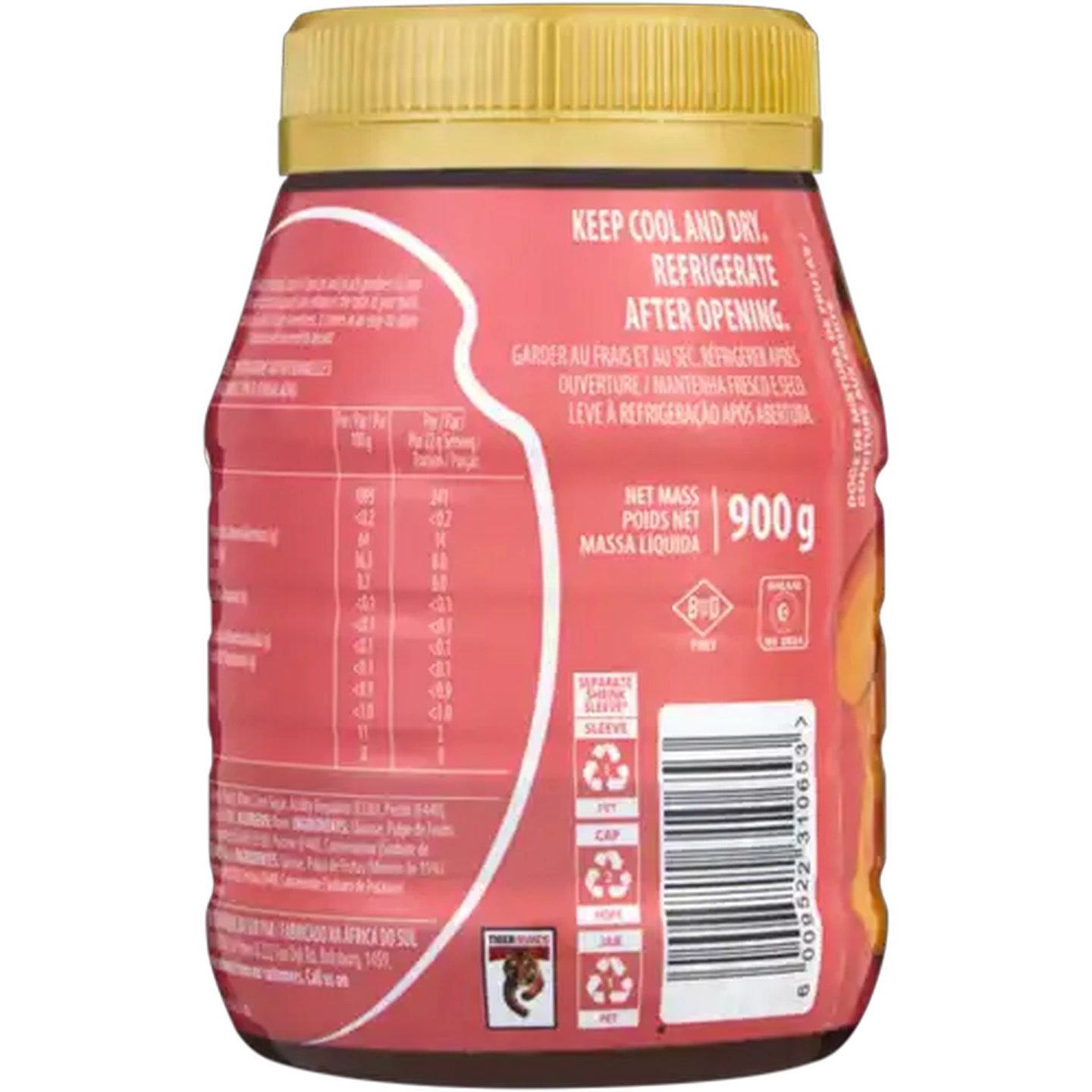 Image of ALL GOLD Apricot & Peach Jam 900g