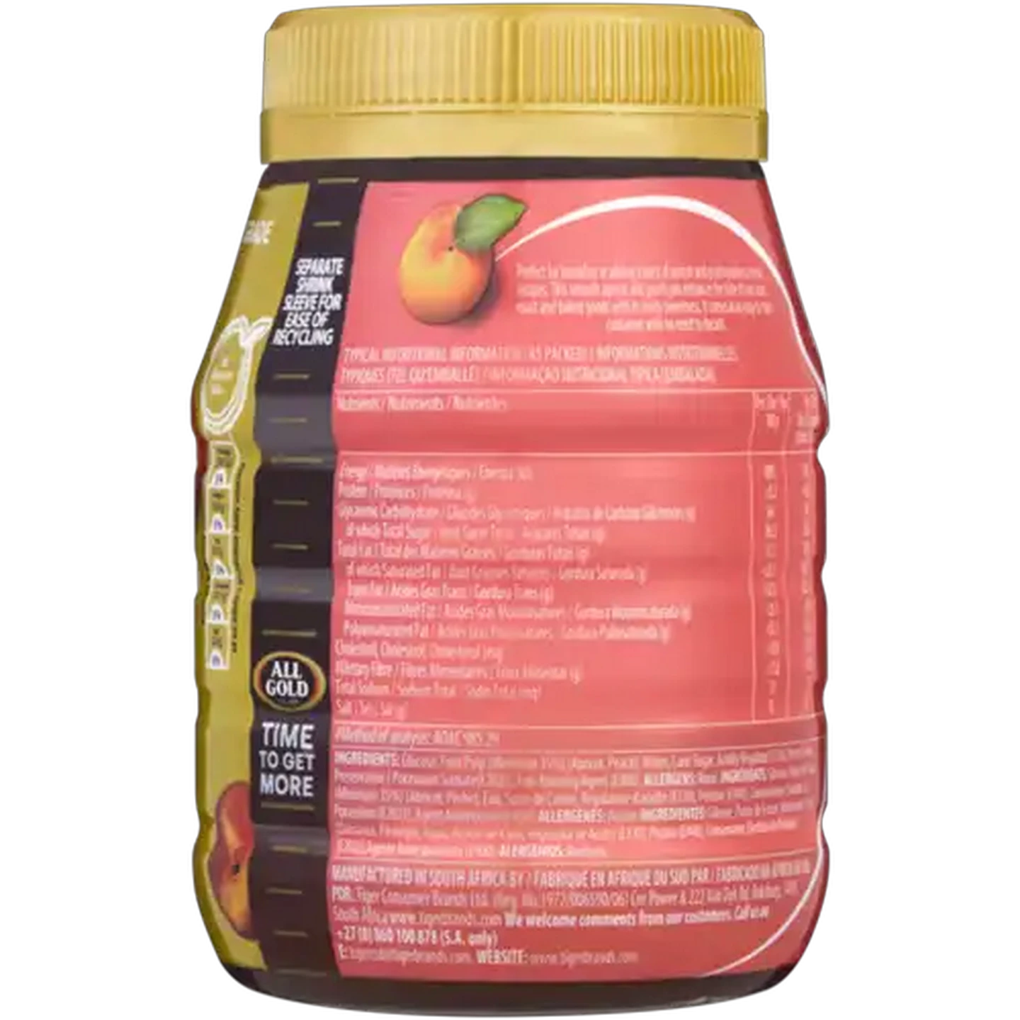 Image of ALL GOLD Apricot & Peach Jam 900g