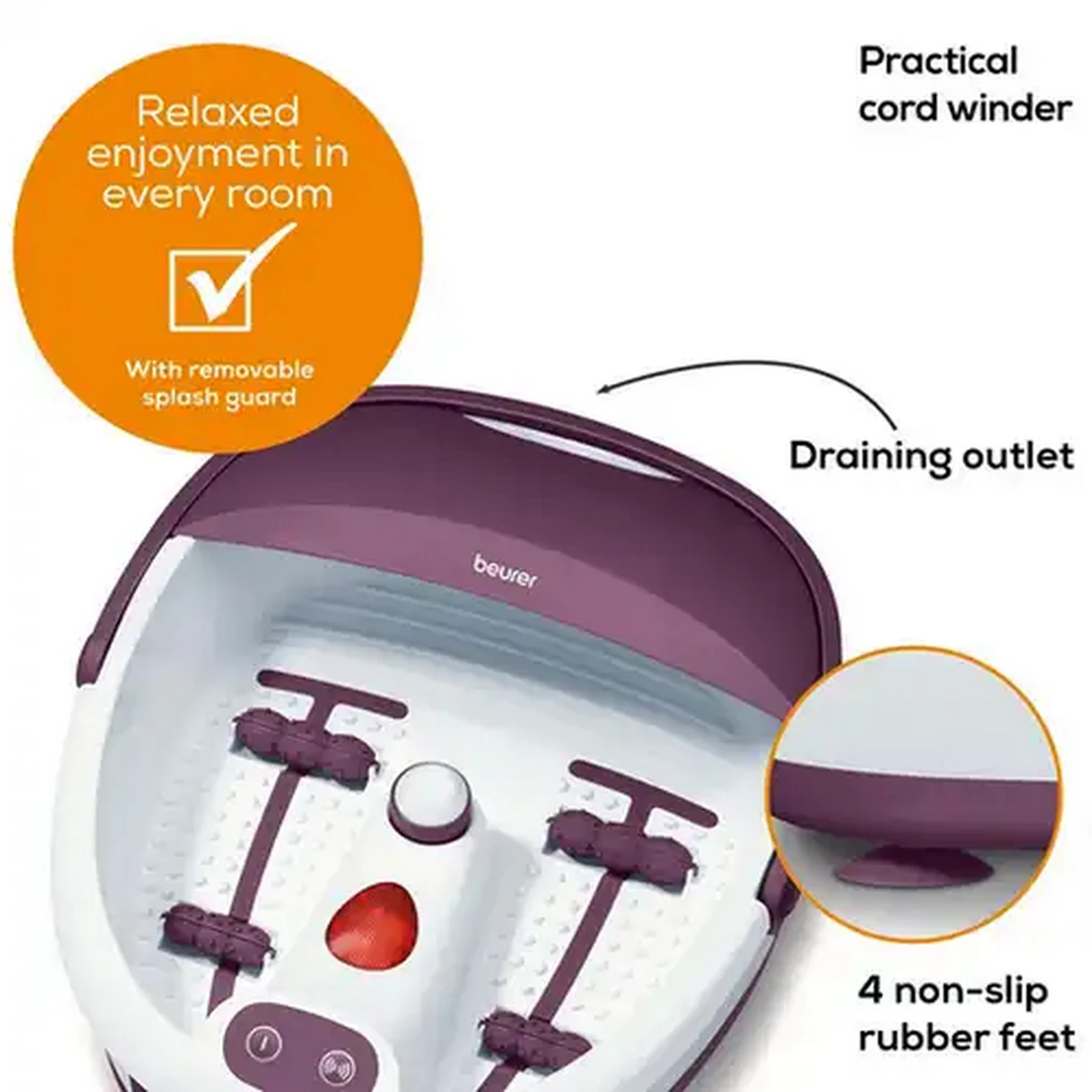 Image of Beurer Germany Infrared Light Foot Spa with Pedicure Attachments