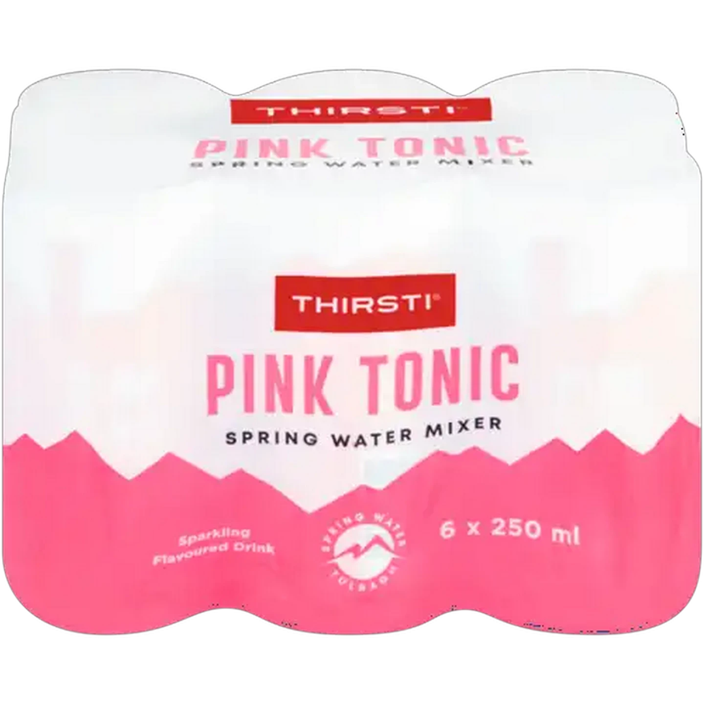Image of Thirsti Pink Tonic Flavoured Sparkling Spring Water Mixer 6 x 250ml
