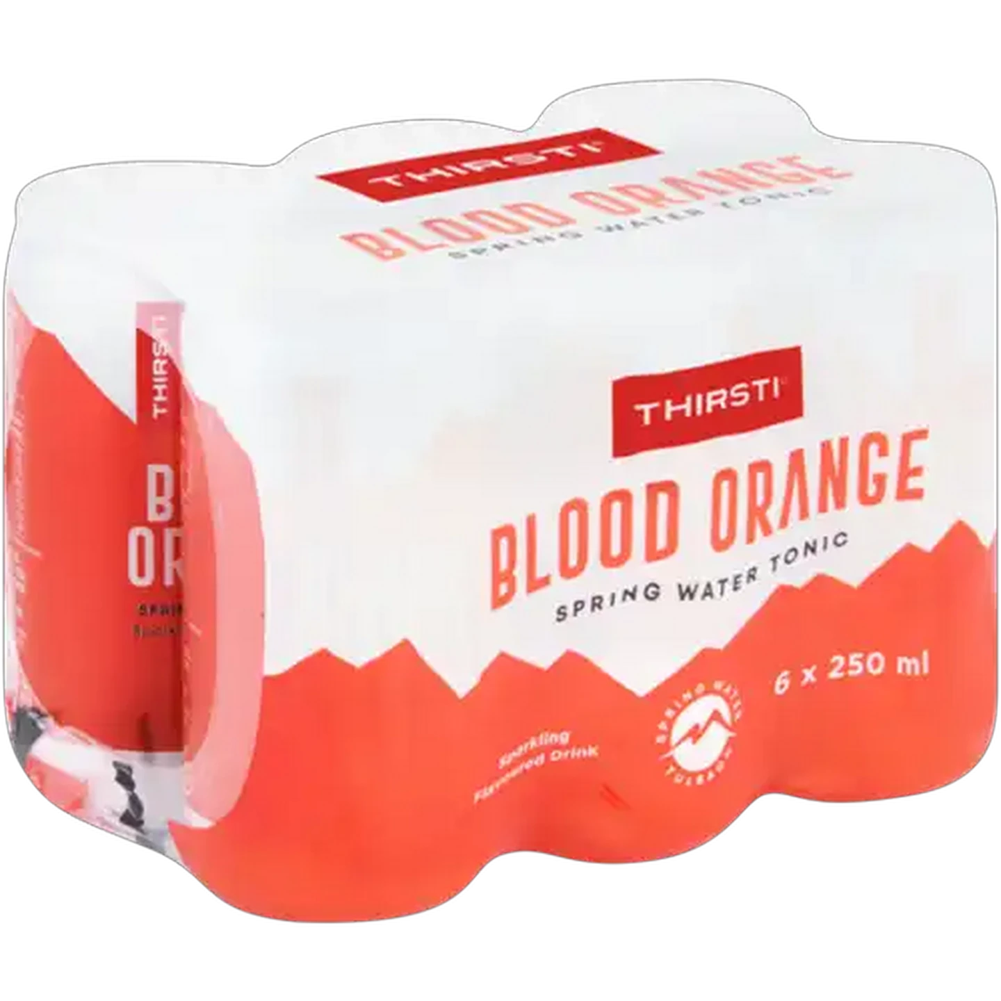 Image of Thirsti Blood Orange Flavoured Sparkling Spring Water Tonic 6 x 250ml