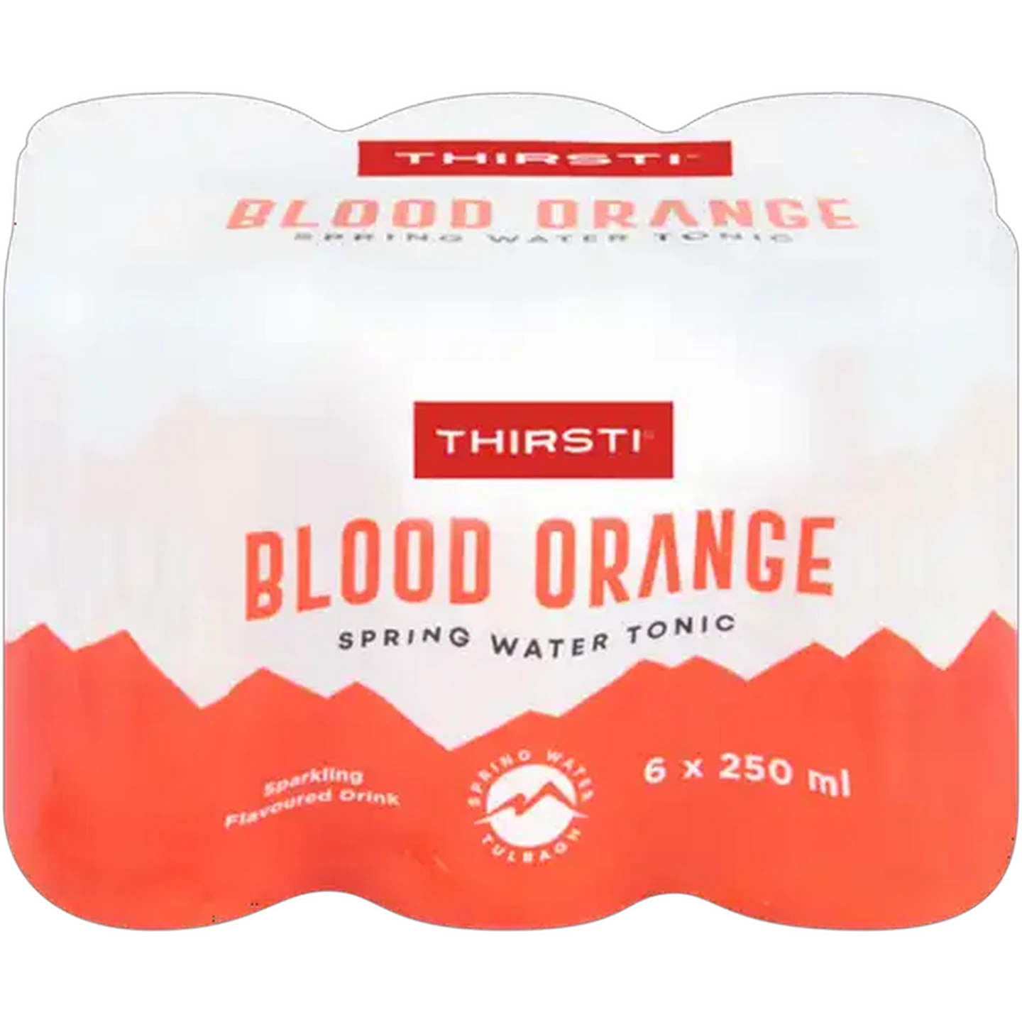 Image of Thirsti Blood Orange Flavoured Sparkling Spring Water Tonic 6 x 250ml