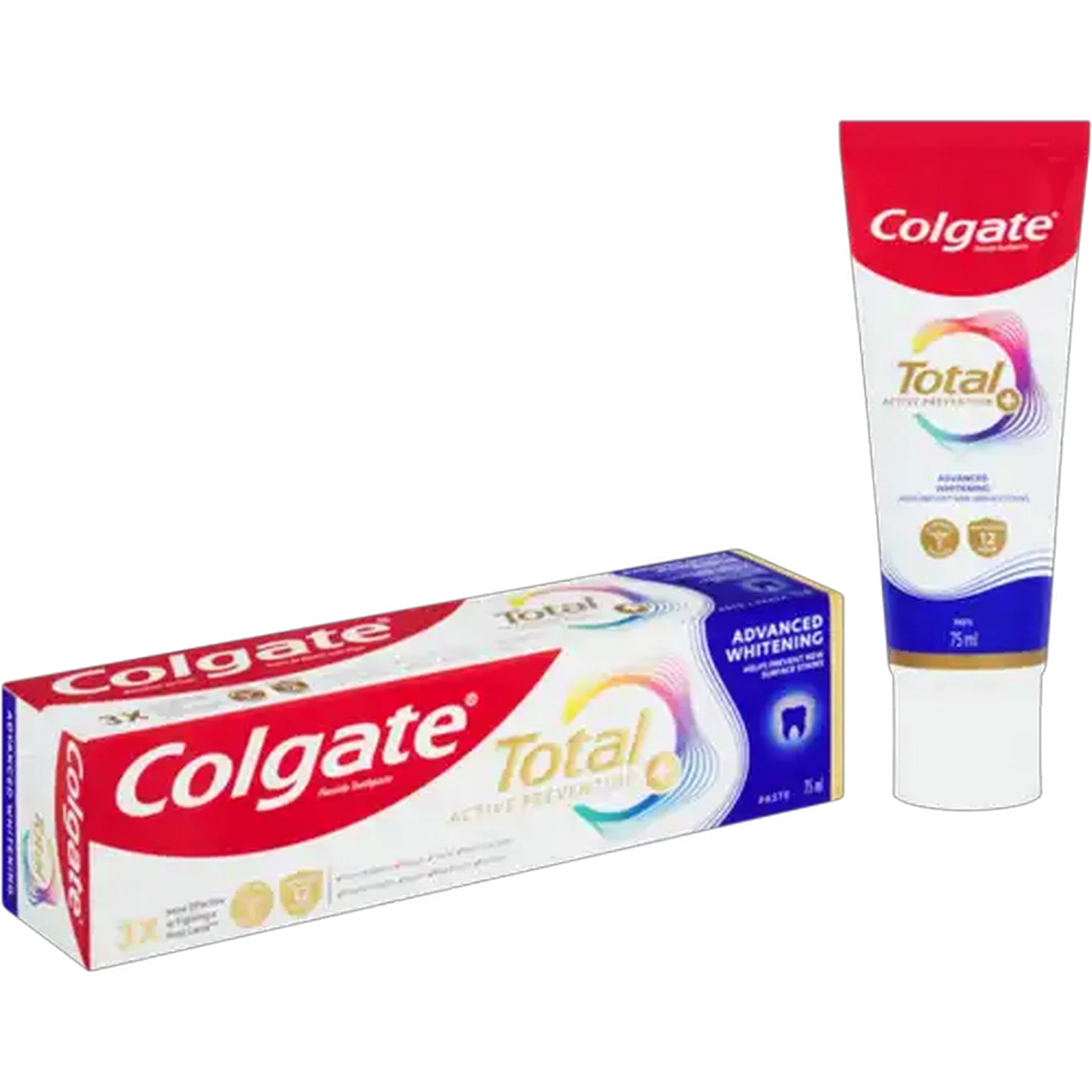 Image of Colgate Total Active Prevention Advanced Whitening Fluoride Toothpaste 75ml