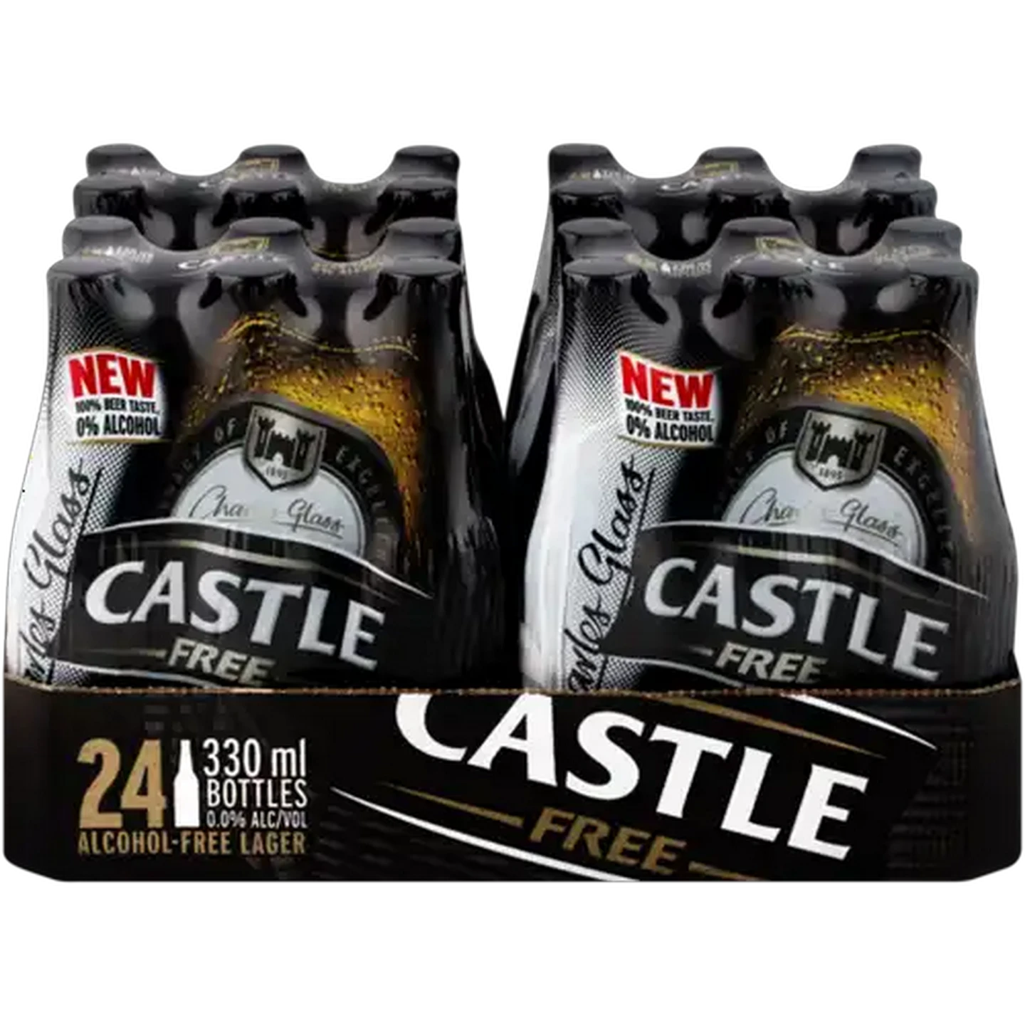 Image of Castle Free Alcohol-Free Lager Beer Bottles 24 x 330ml