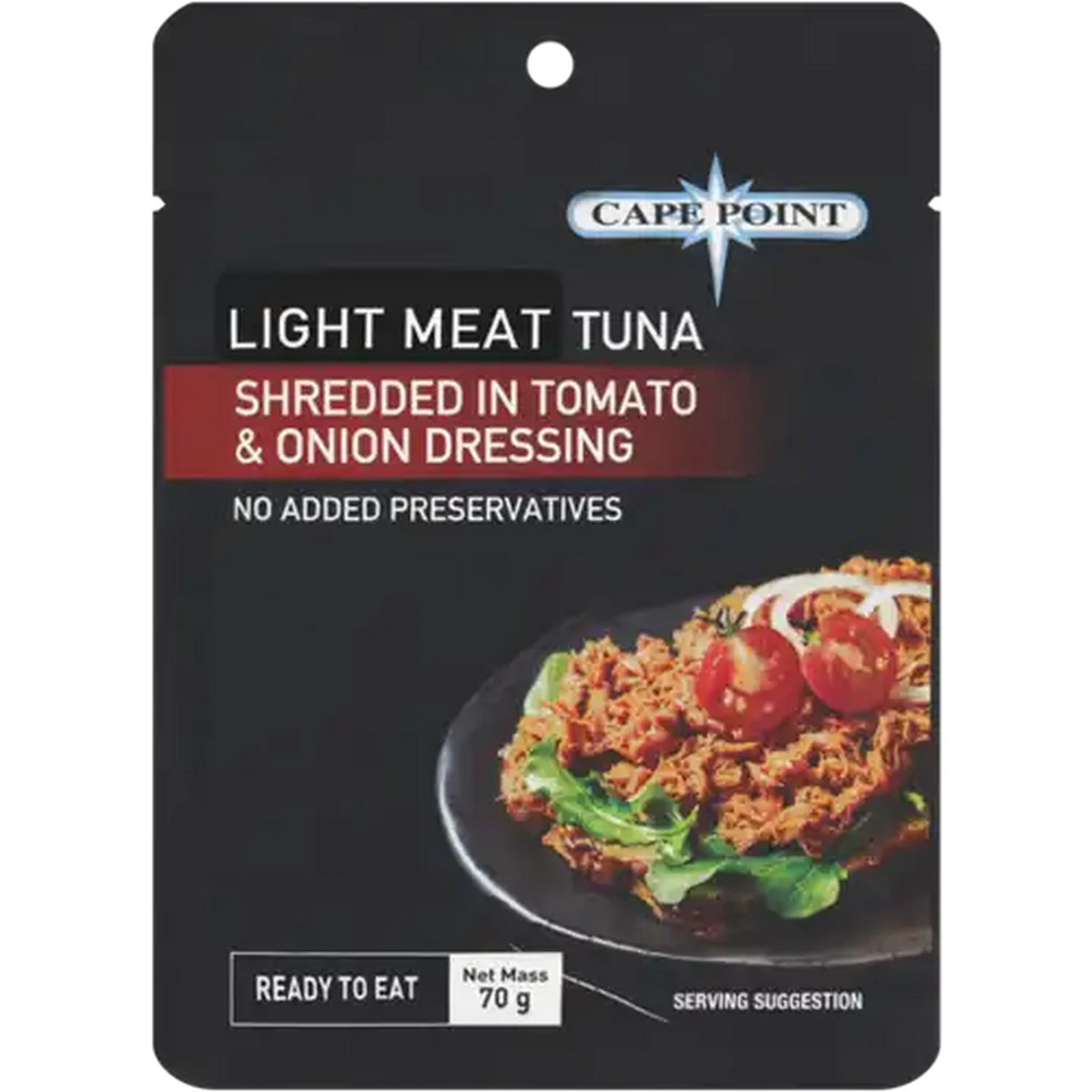 Image of Cape Point Light Meat Tuna Shredded in Tomato & Onion Dressing 70g