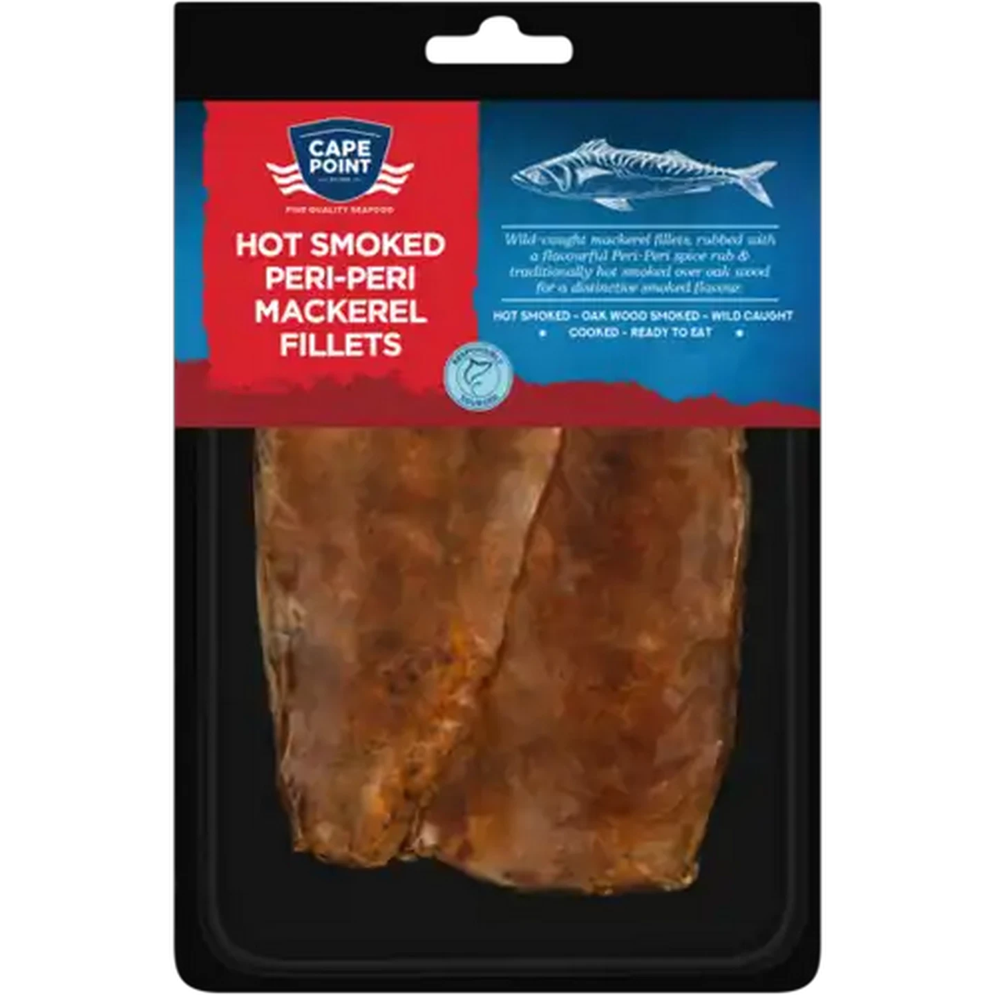 Image of Cape Point Hot Smoked Peri-Peri Mackerel Fillets 160g