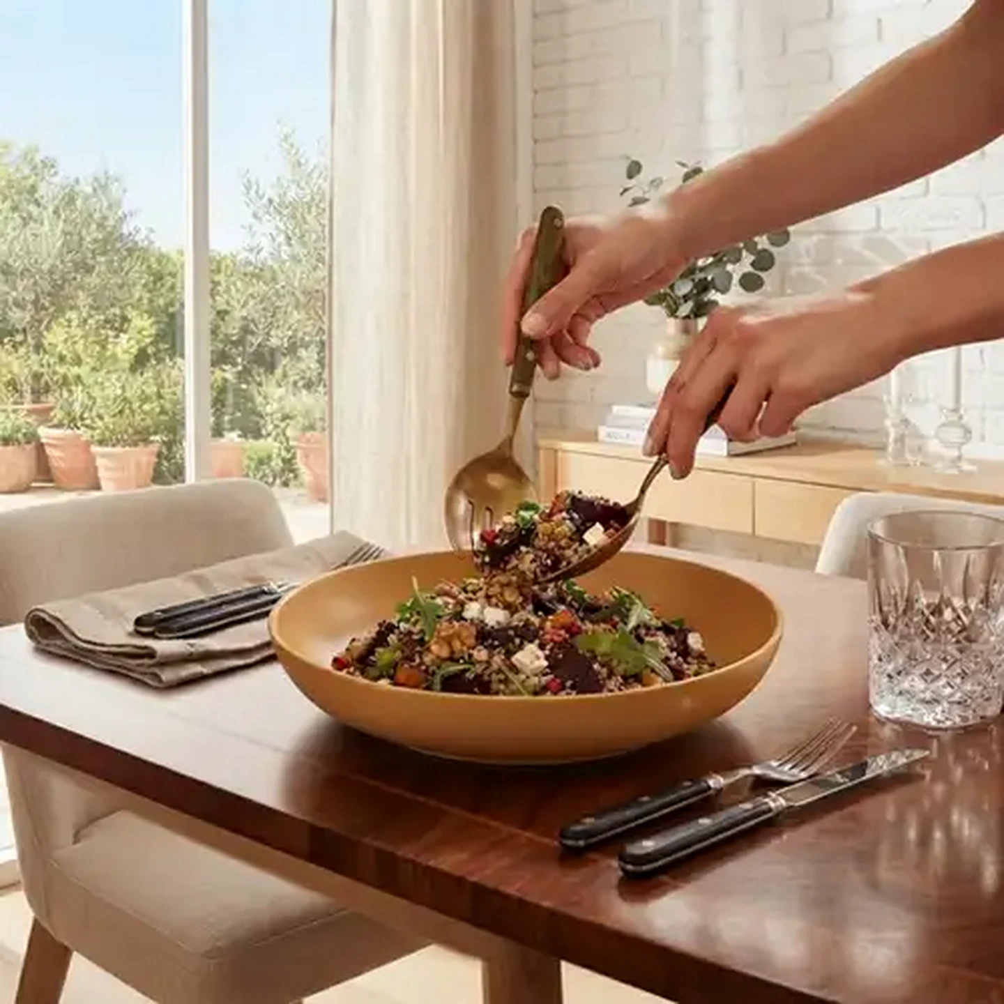 Image of Habitat Mustard Stoneware Bowl 23.3cm