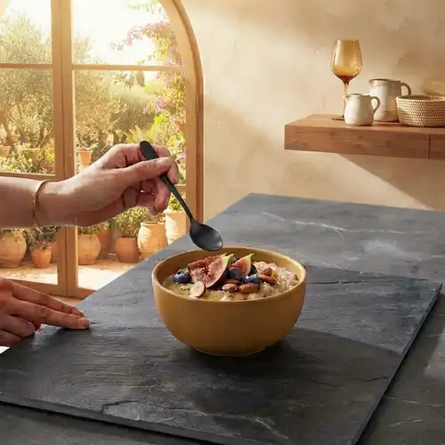 Image of Habitat Mustard Stoneware Bowl 15.3cm