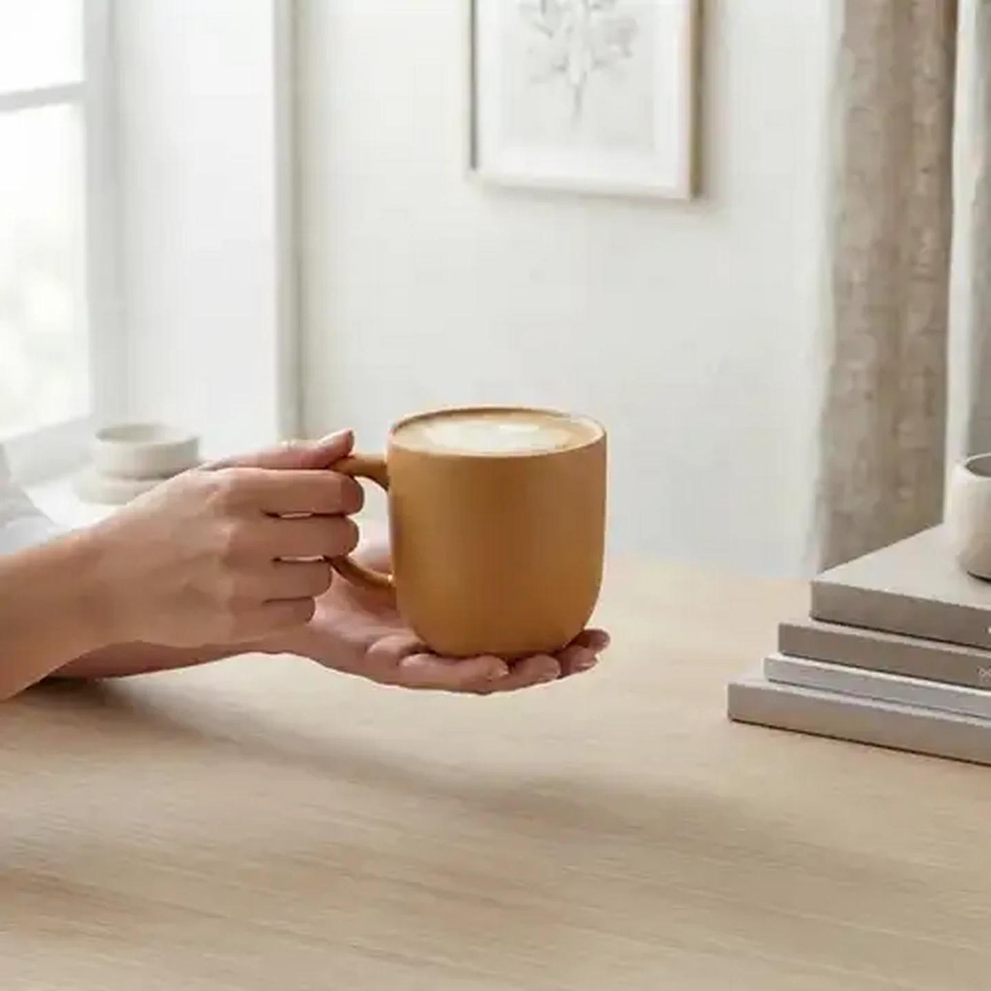 Image of Habitat Mustard Stoneware Coffee Mug 400ml