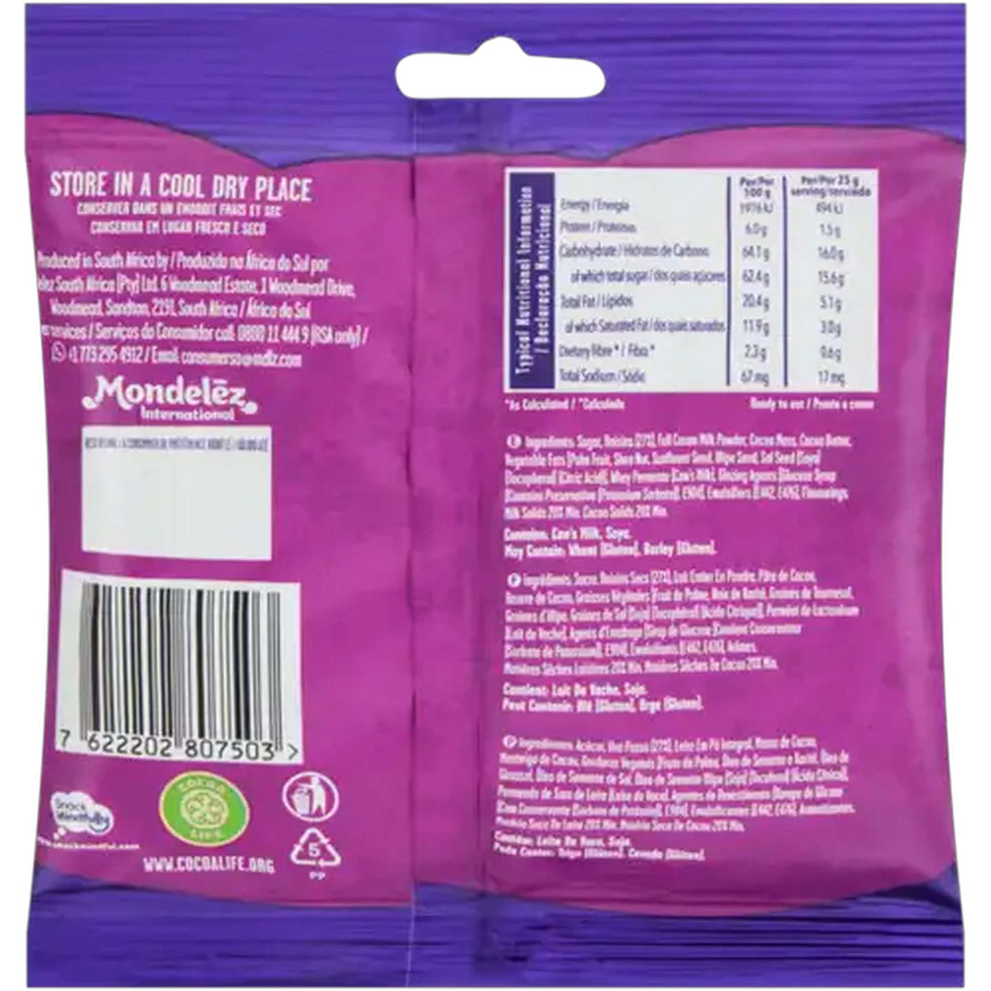 Image of Cadbury Tumbles Raisins in Milk Chocolate 170g